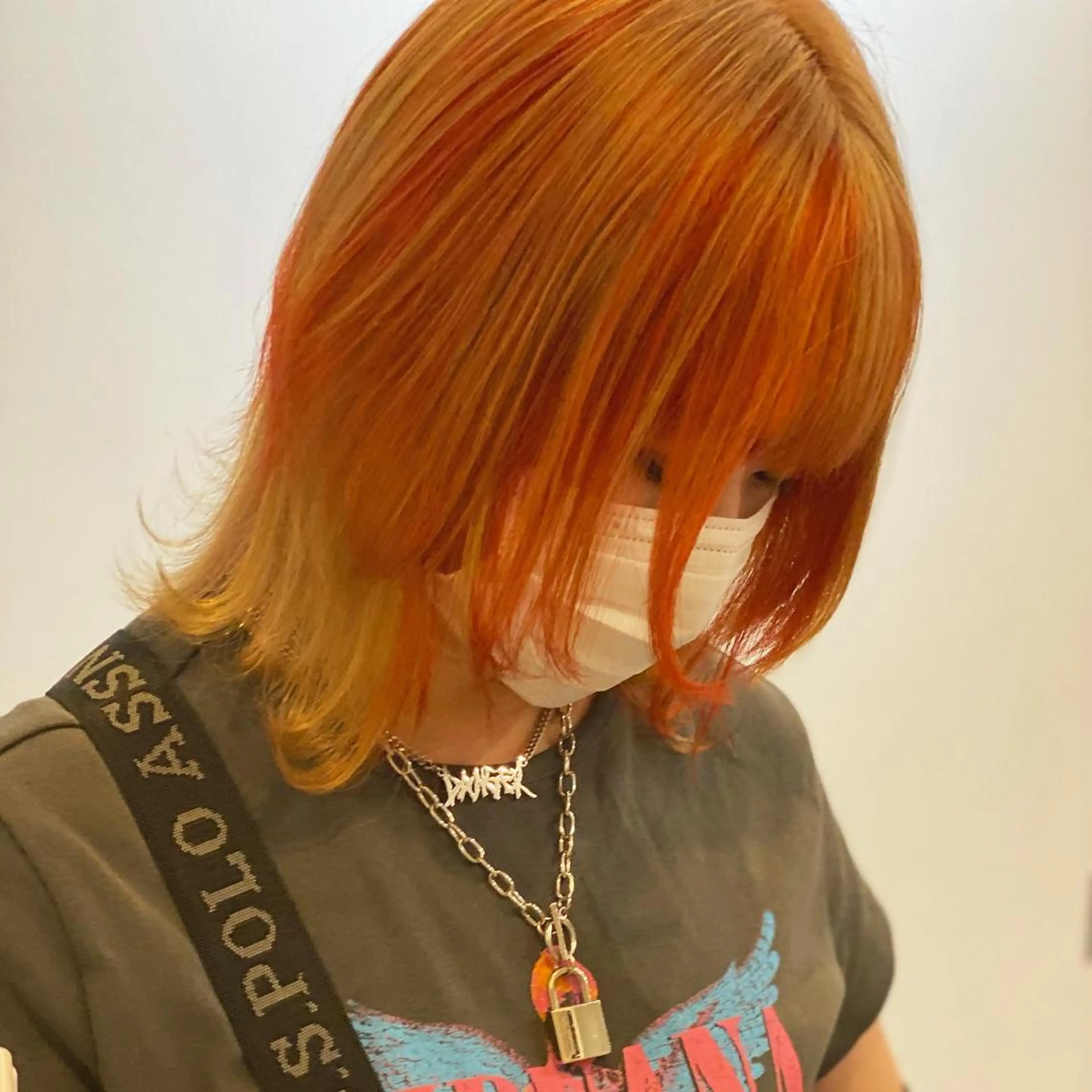 ミディアム 似合わせカット sunc所属・梅田l大人韓国ヘア レイヤー×艶カラーのヘアスタイル