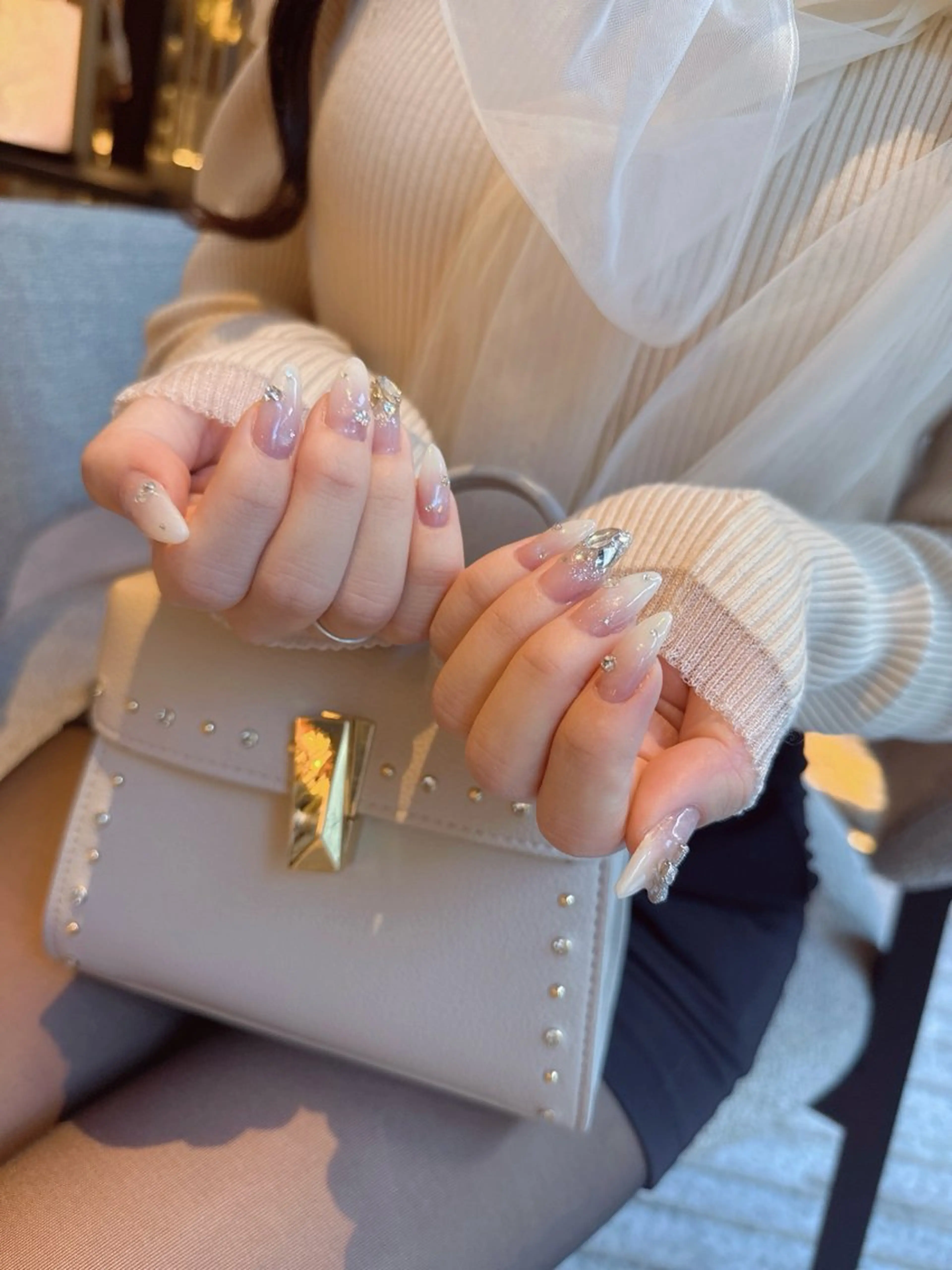 holiday course🎀パーツ込みのキラキラdesign🫧の写真