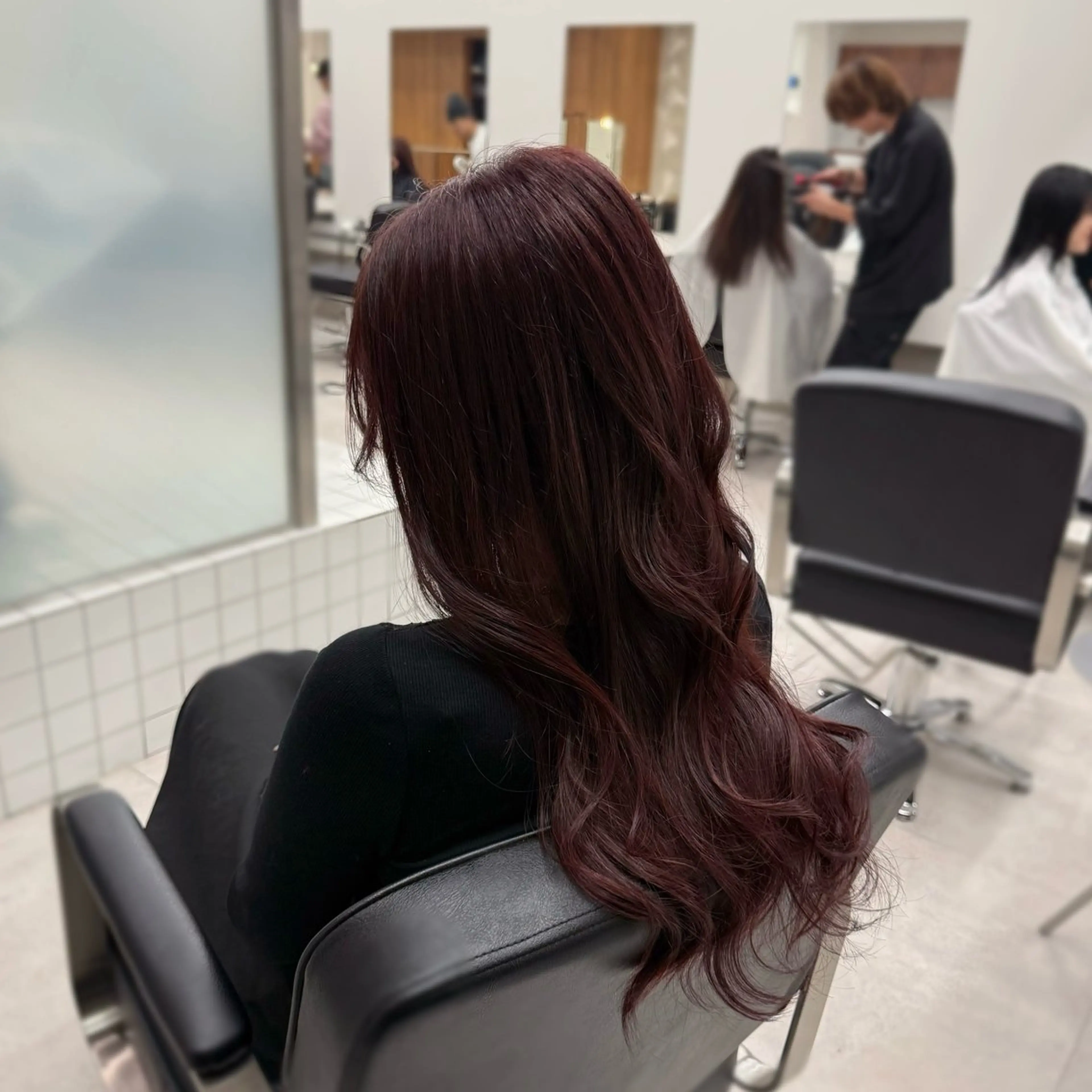 ミディアム カラー カット ヘアカラー トリートメント 縮毛矯正+モテカラー 🎀✨mihoのヘアスタイル