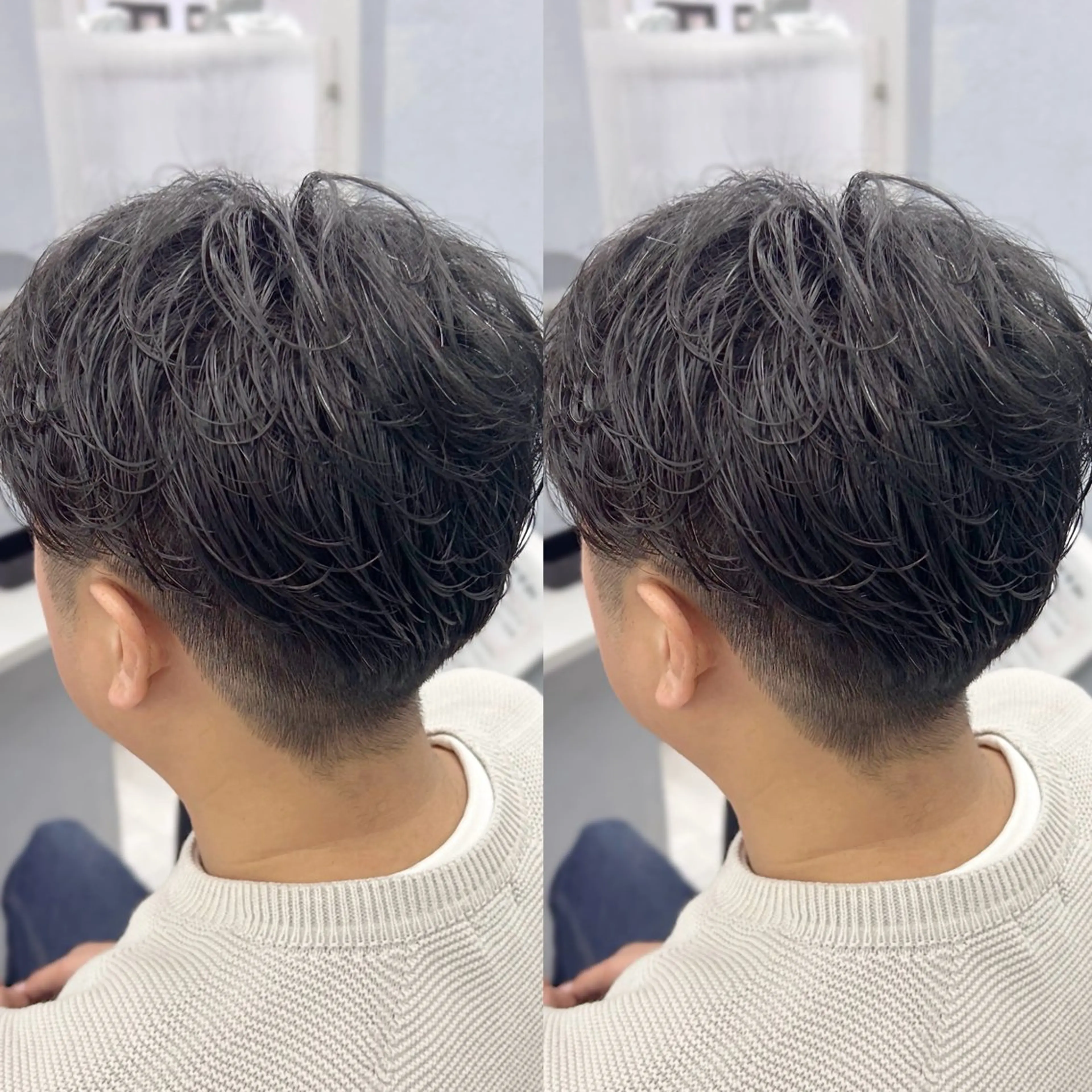 メンズ カット 顔周り🎀 暖色系カラー🎀愛美のヘアスタイル