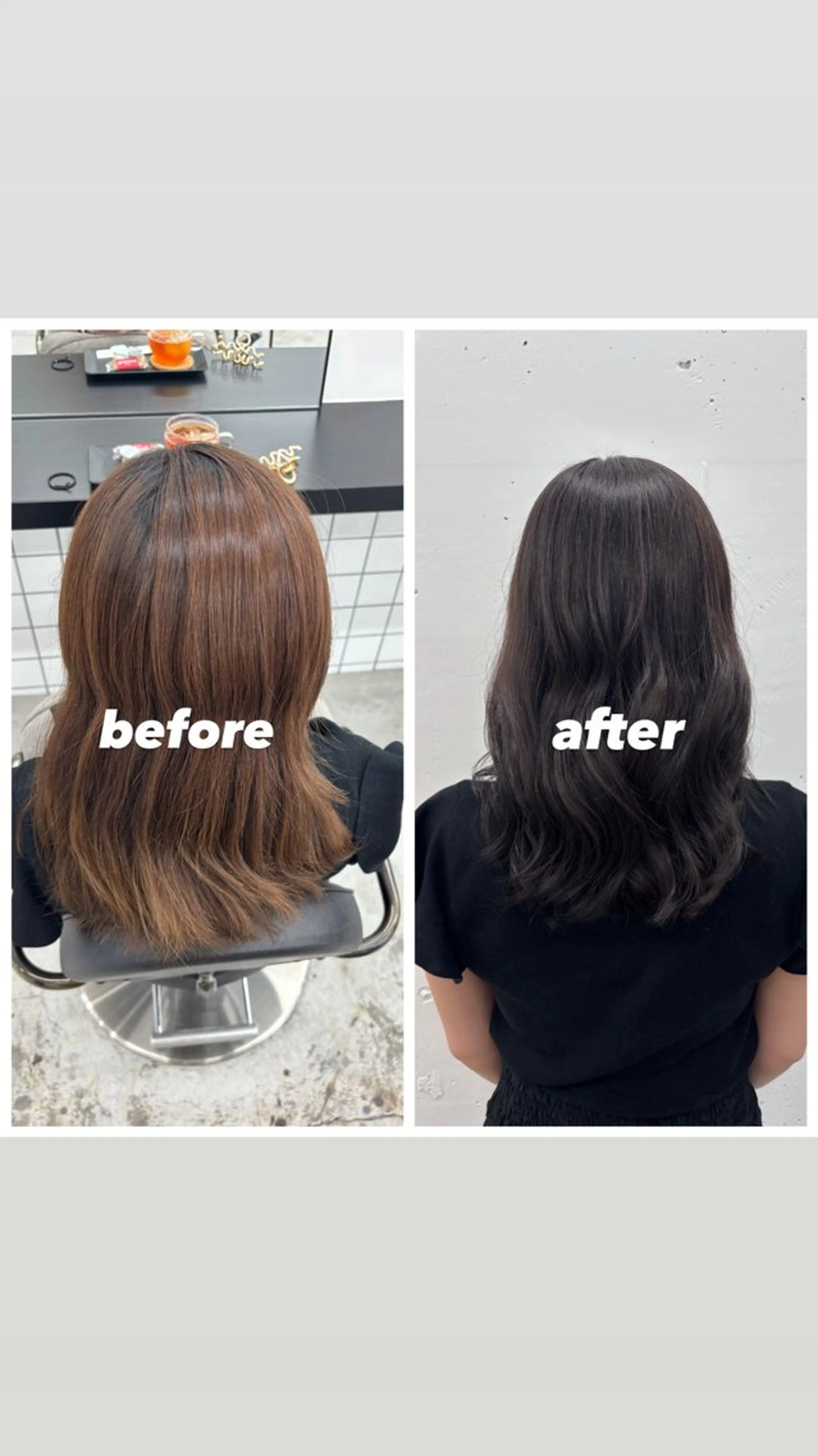 ミディアム カラー ダークグレー ダークグレージュ グレージュ ヘアカラー トリートメント ヘッドスパ 🌼あいり🌼 JILLSTUDIOのヘアスタイル