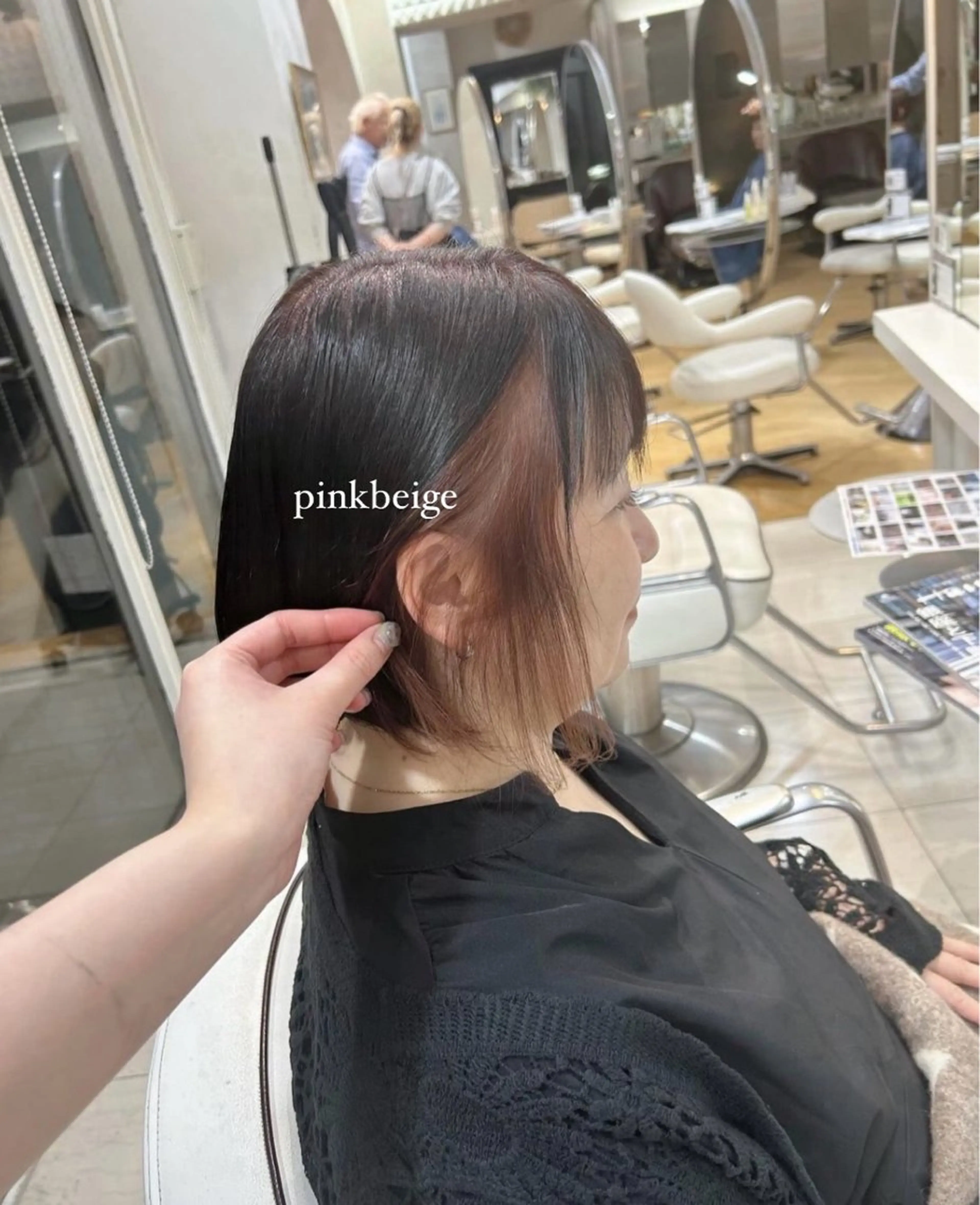 ショート カラー インナーカラー ピンクカラー ヘアカラー ありむらもえ/ 透明感カラーのヘアスタイル