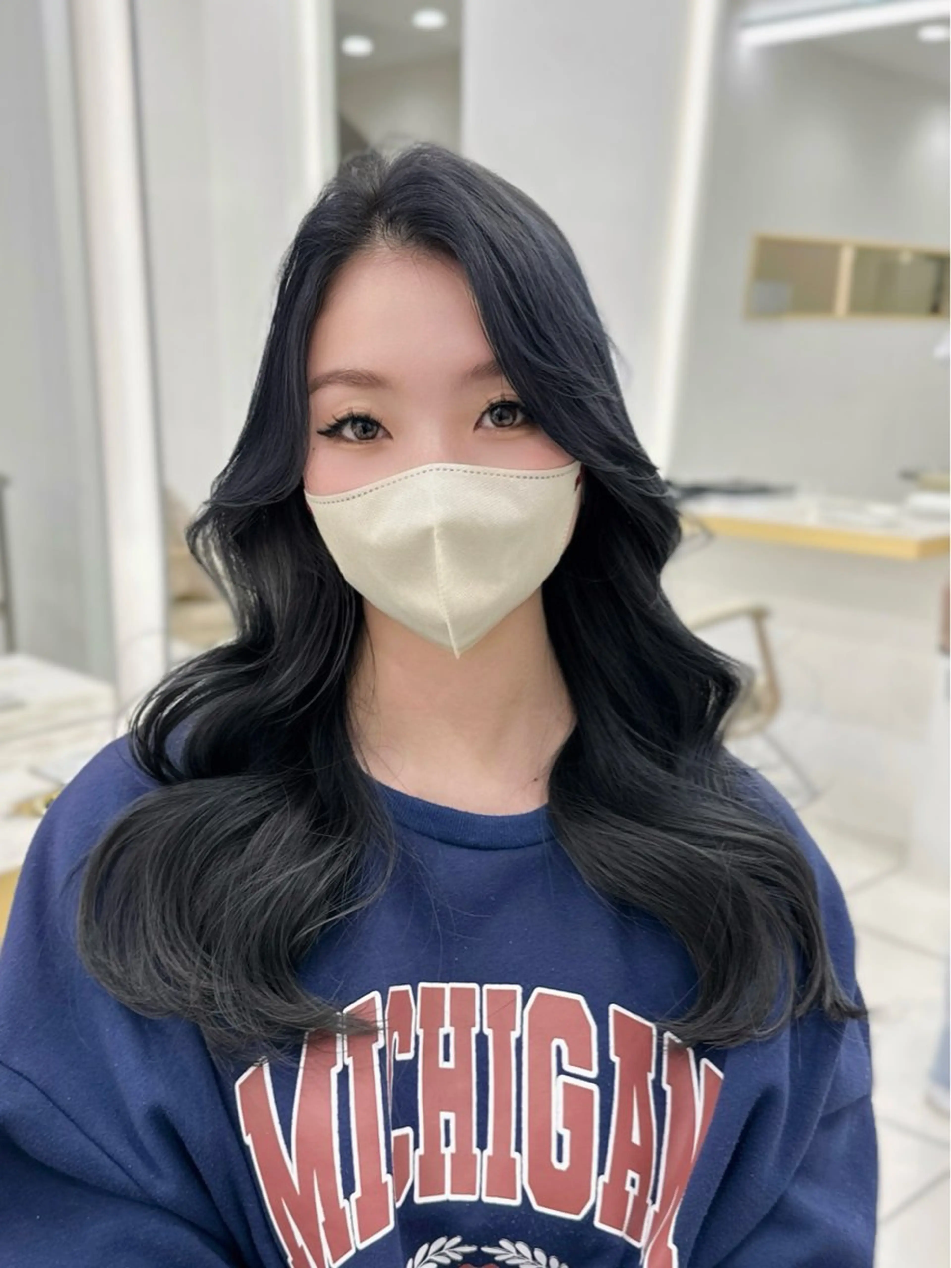 ロング カラー 前髪顔周り/レイヤー 韓国/桔川恒のヘアスタイル