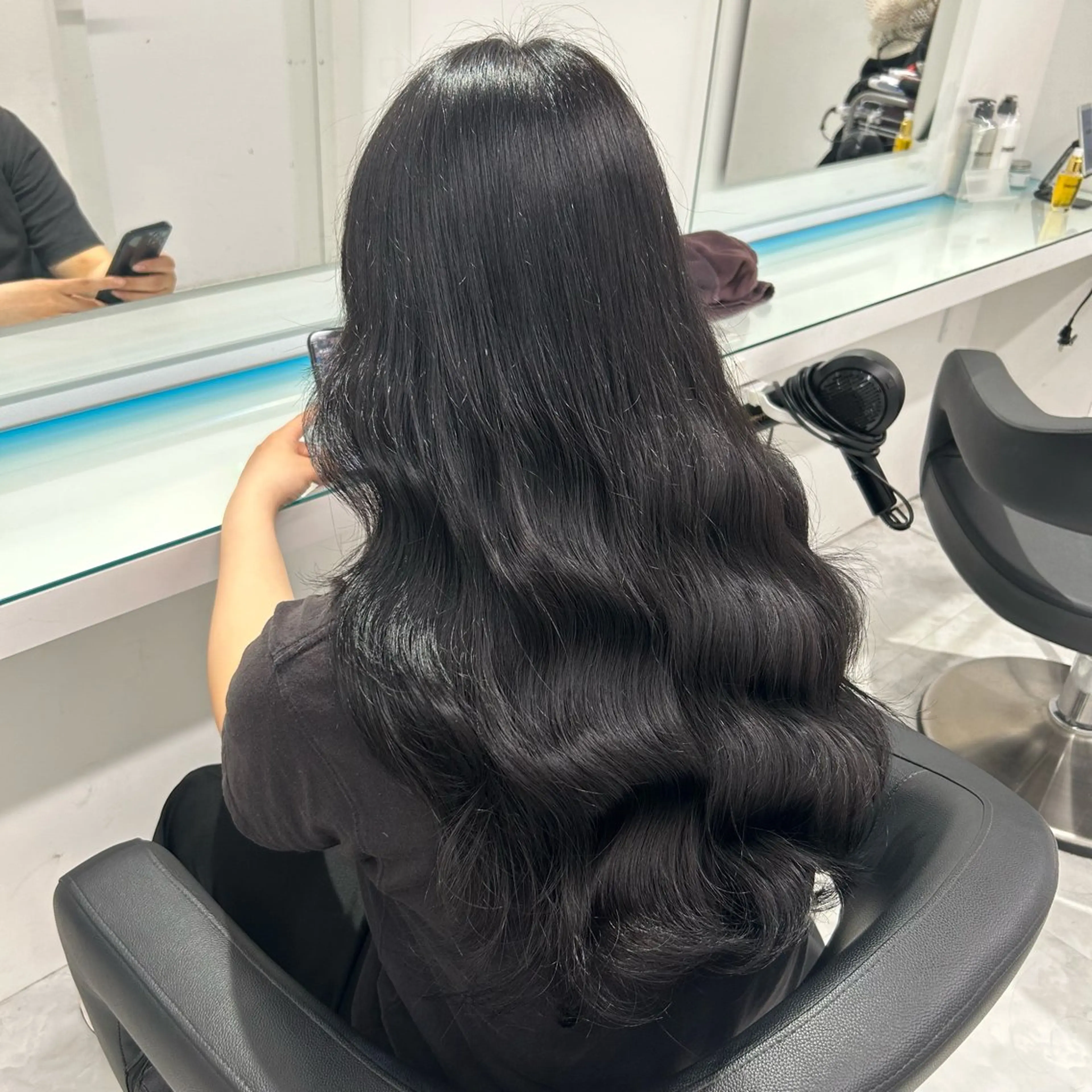 セミロング ヘアカラー トリートメント 🤍大人っぽ韓国暗髪 🤍Asuka🤍のヘアスタイル