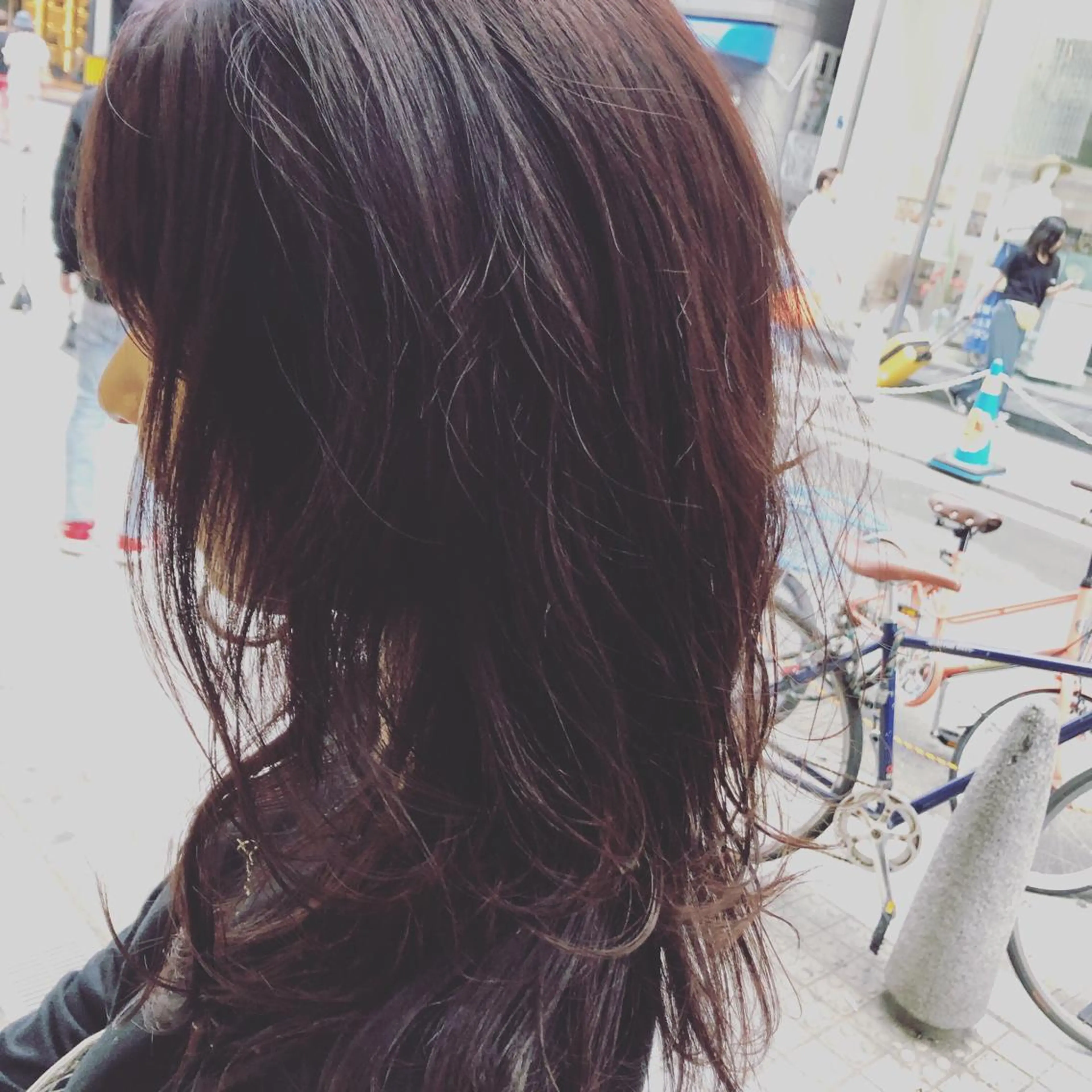 セミロング アッシュ 艶髪／シールエクステ 🌻ノゾミ🌻のヘアスタイル