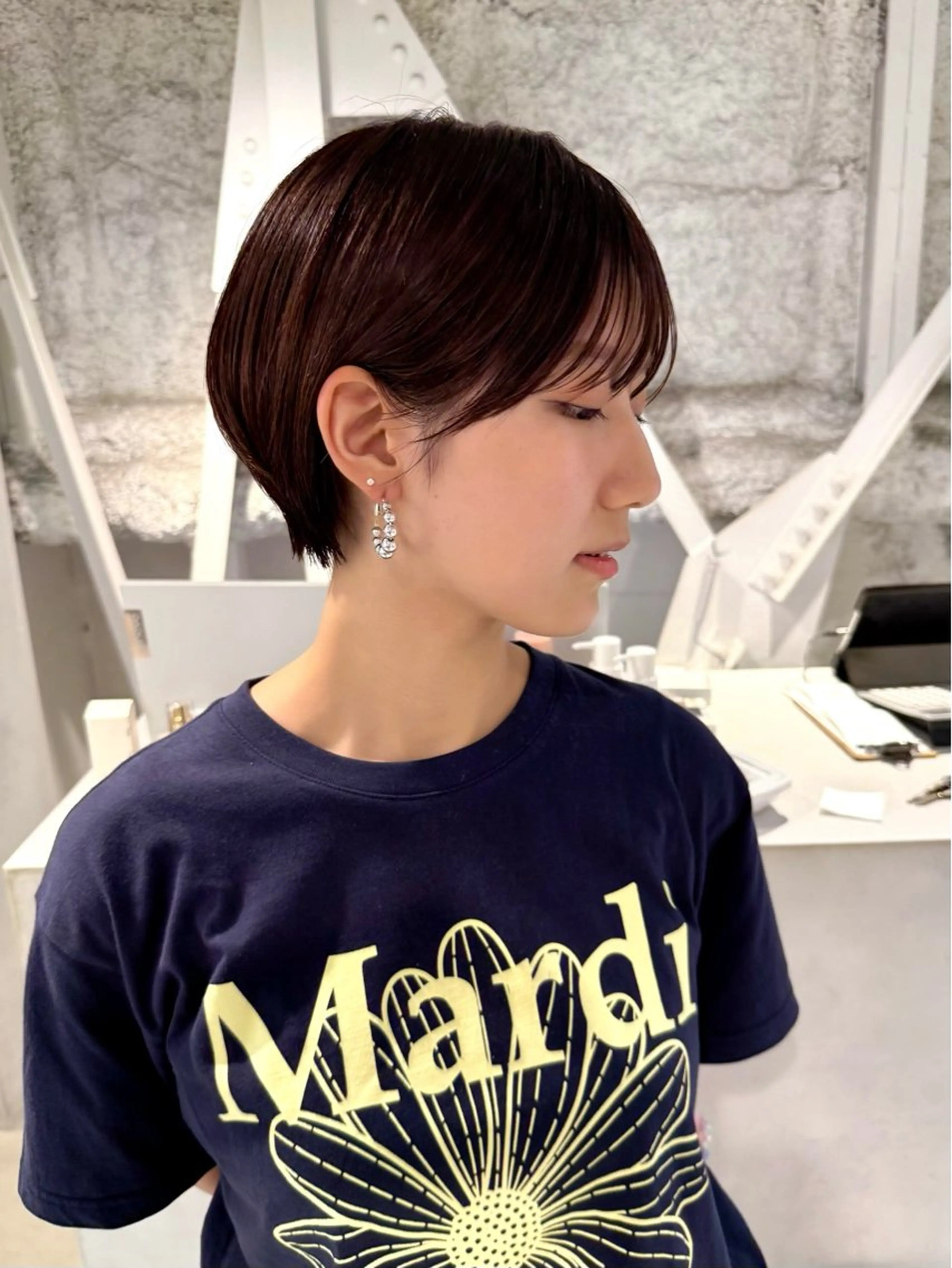 ショート カット ヘアカラー 骨格診断で絶対可愛い ✨丸みショート✨凌弥のヘアスタイル