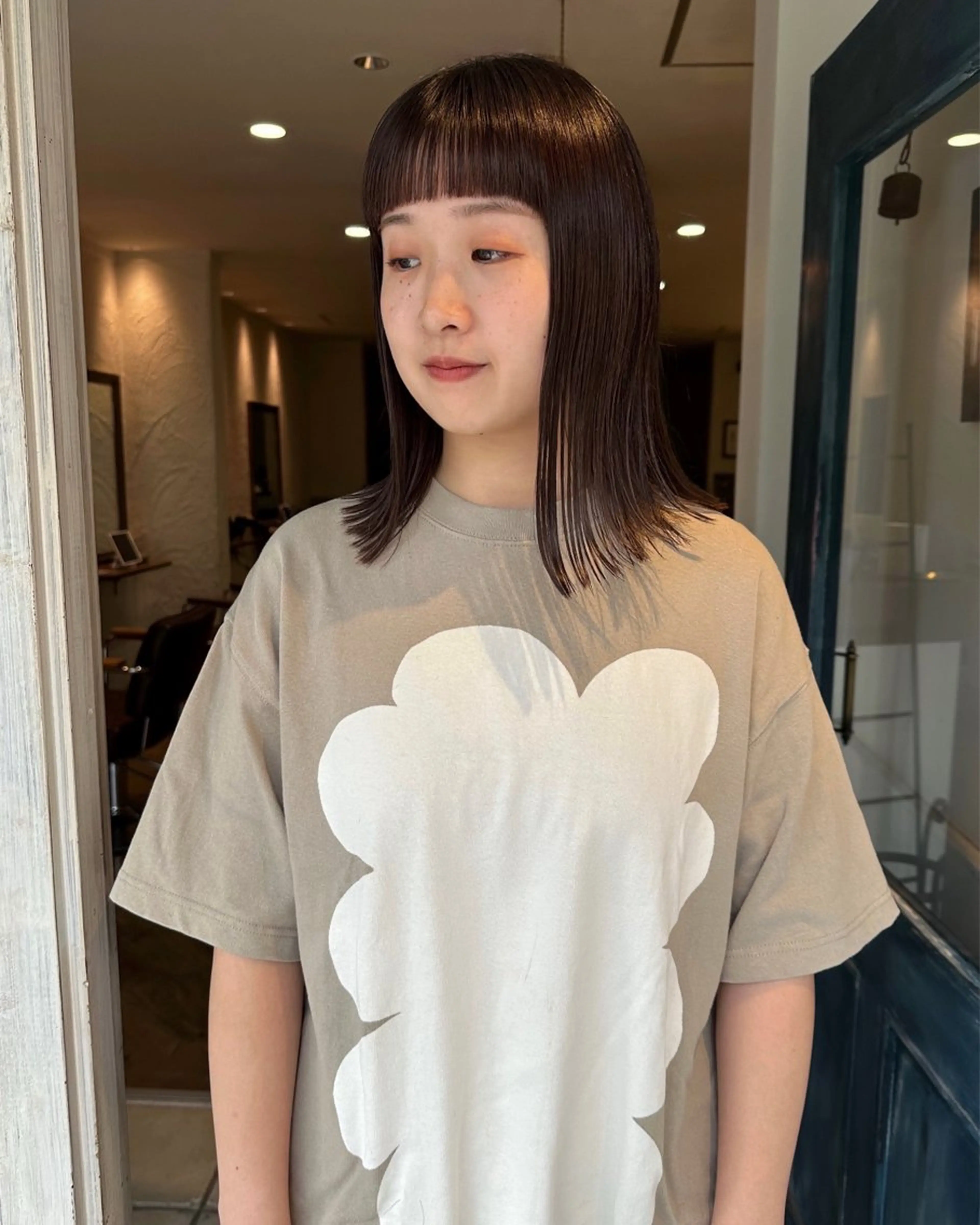 ミディアム オン眉 Manaka🟤 今泉　Musiiikのヘアスタイル