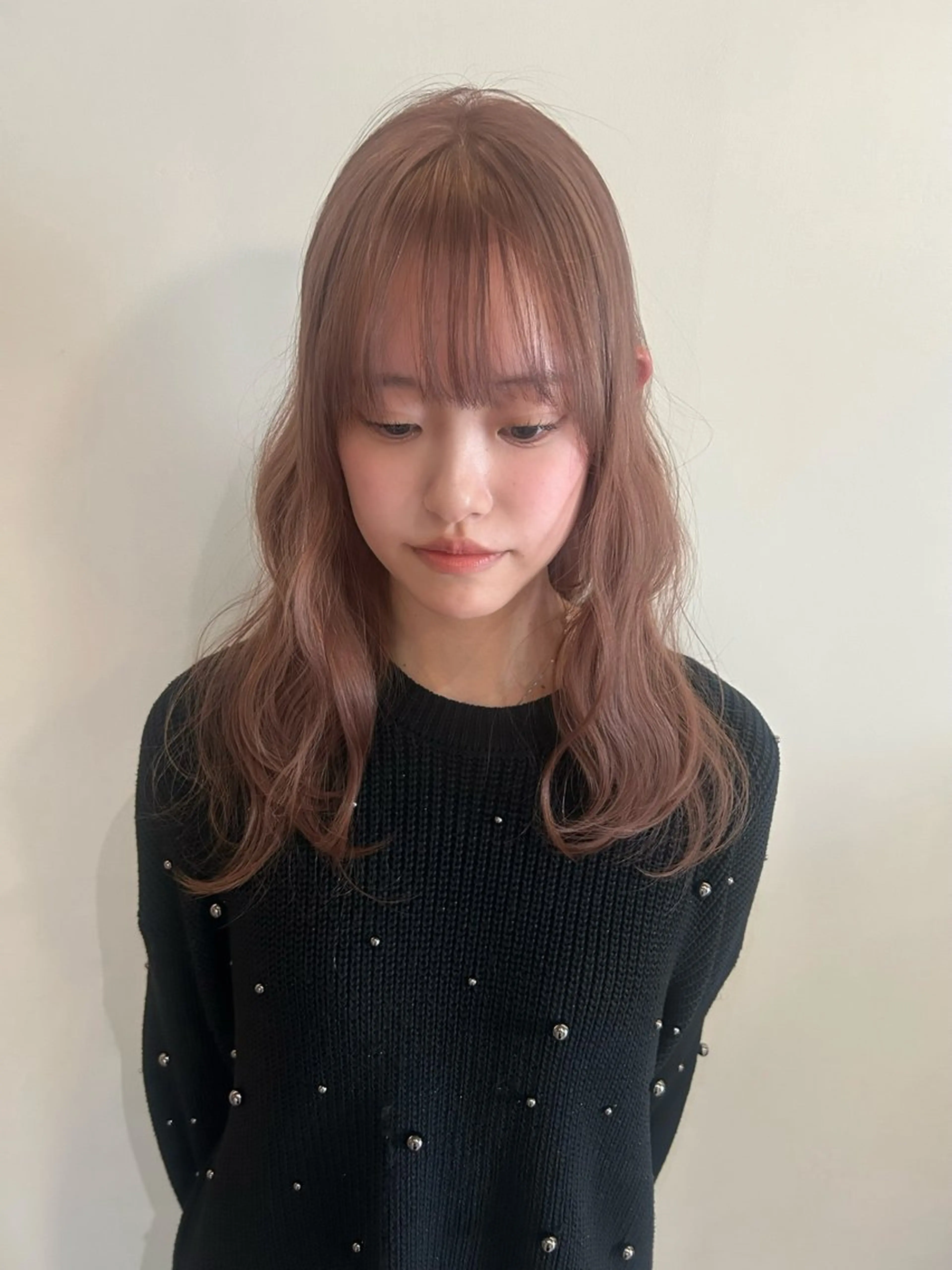 ロング カラー ブリーチ ヘアカラー レイヤーカット/ルー ツカラー/EMIRIのヘアスタイル