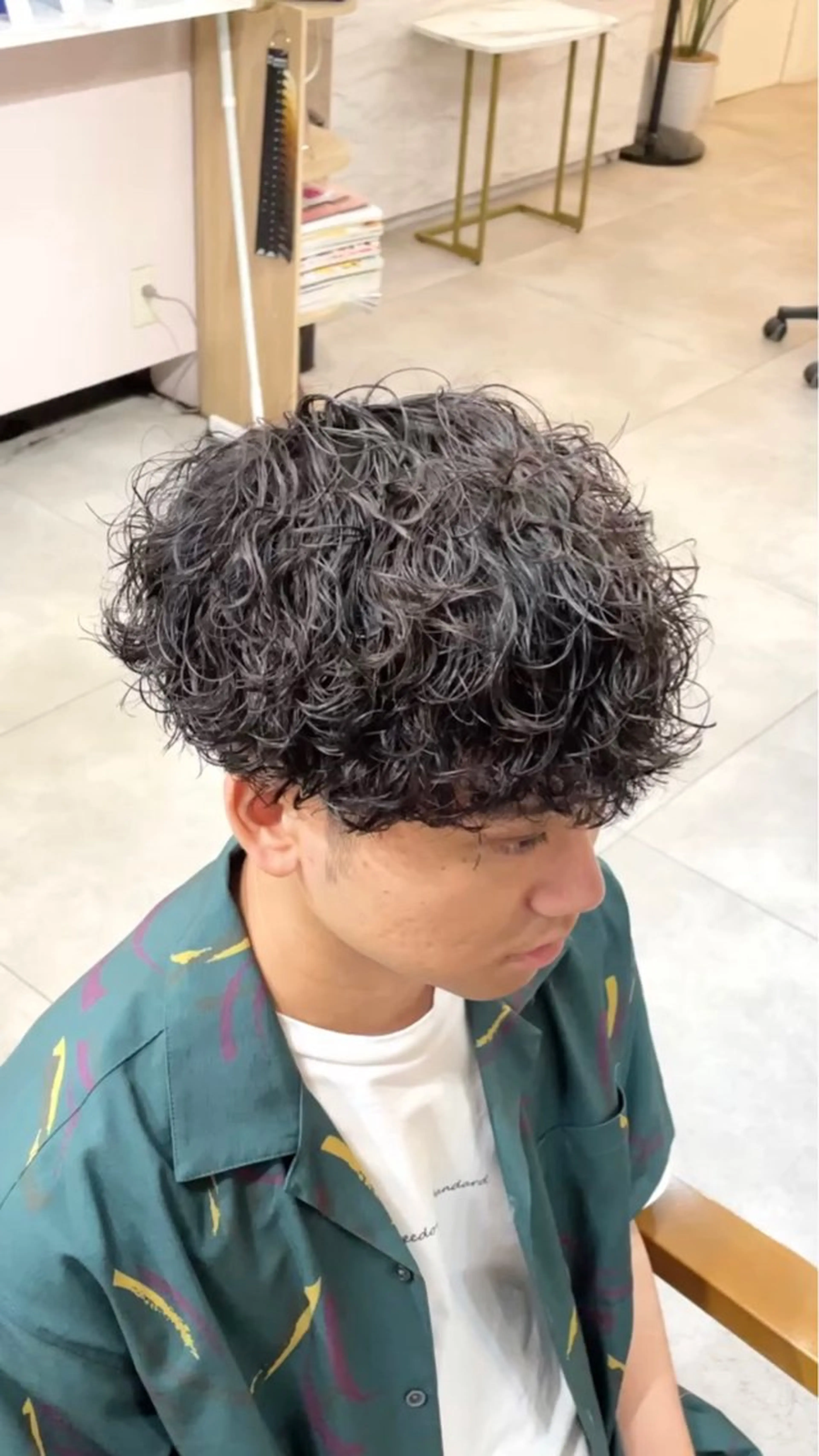 パーマ メンズ メンズパーマ 波巻きパーマ カット パーマ メンズパーマ/新宿/ サイカショウイチのヘアスタイル