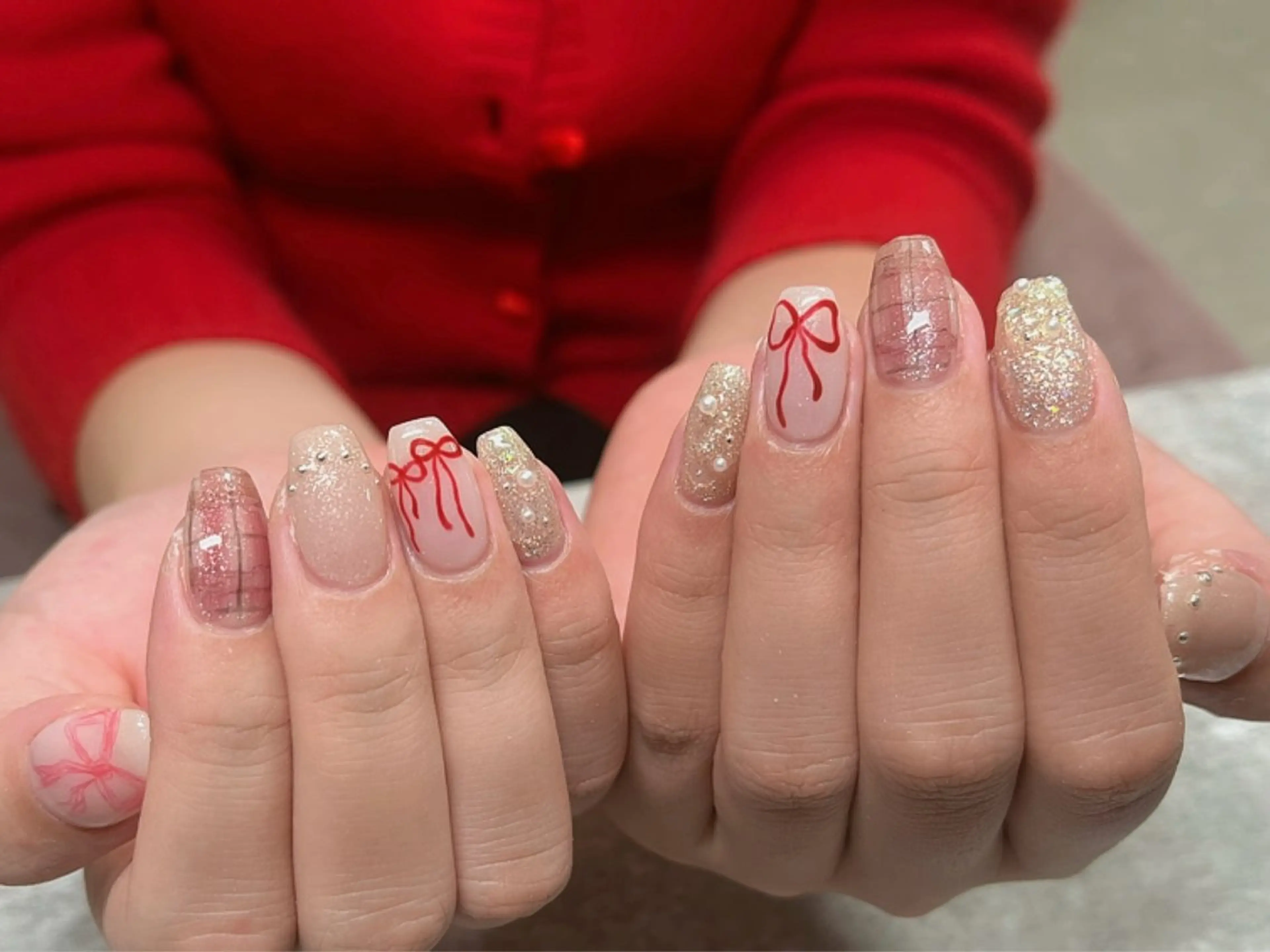 ネイル ハンドネイル Protea きぬがわ らむのネイルデザイン