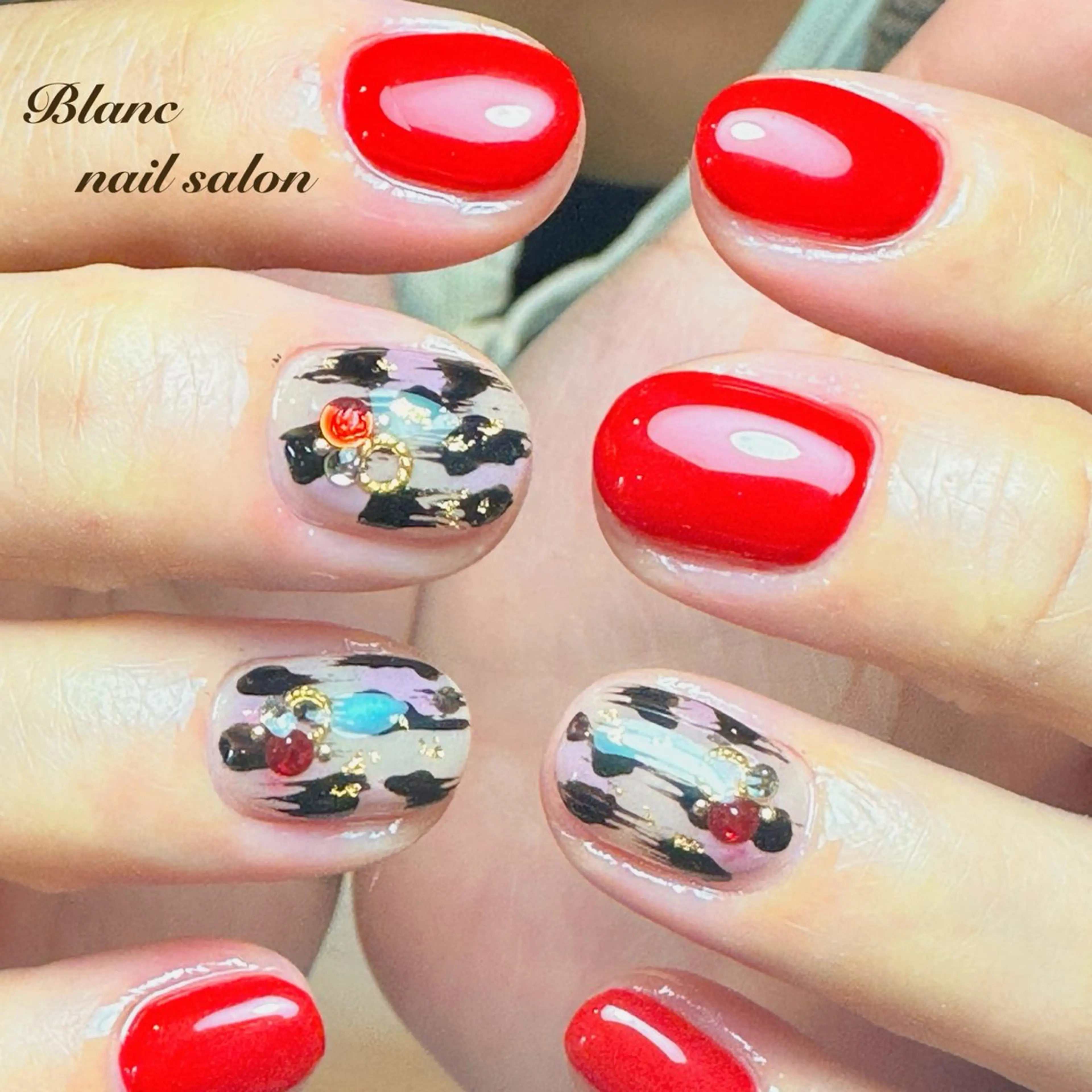 ネイル アニマル柄 Blanc ブランのネイルデザイン