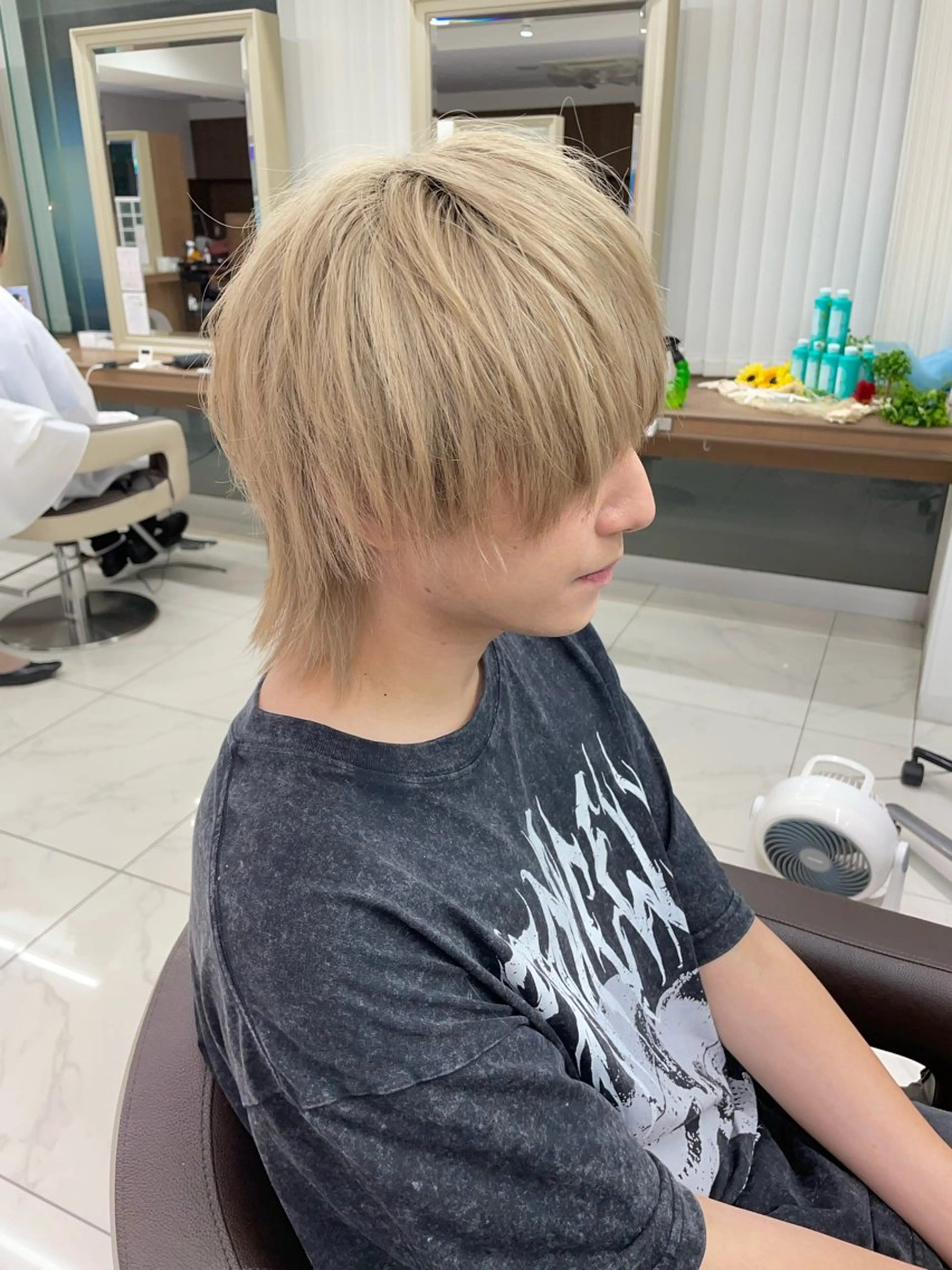 ミディアム カラー メンズ カット ヘアカラー トリートメント ♠️メンズ特化／ 社 由樹♠️のヘアスタイル