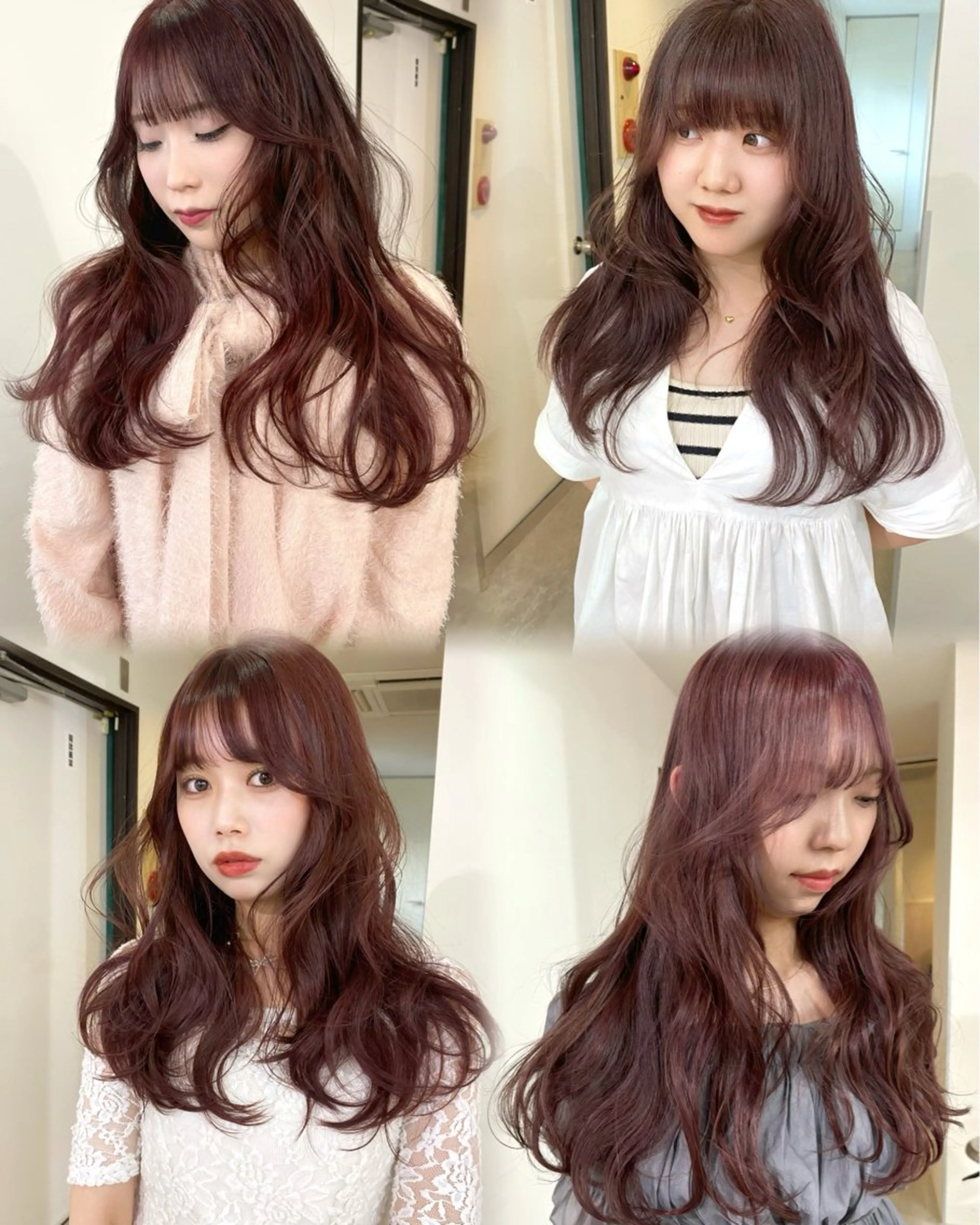 ロング カラー ブリーチ 透明感カラー ダブルカラー ブリーチなしカラー ヘアカラー mizuki/ピンク ベージュ.レイヤーのヘアスタイル