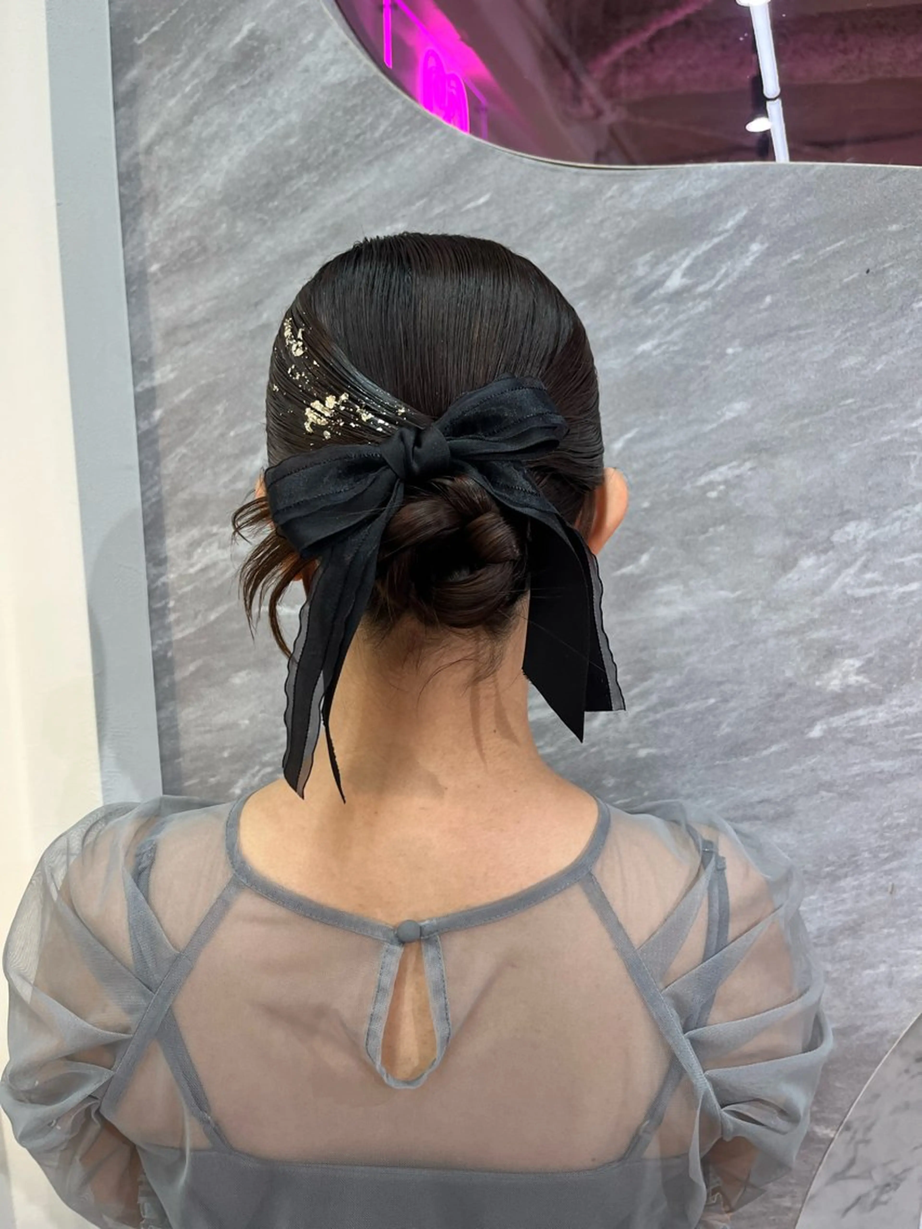 ロング ヘアセット 艶感ハイトーン/ 池袋/mei🩶のヘアスタイル