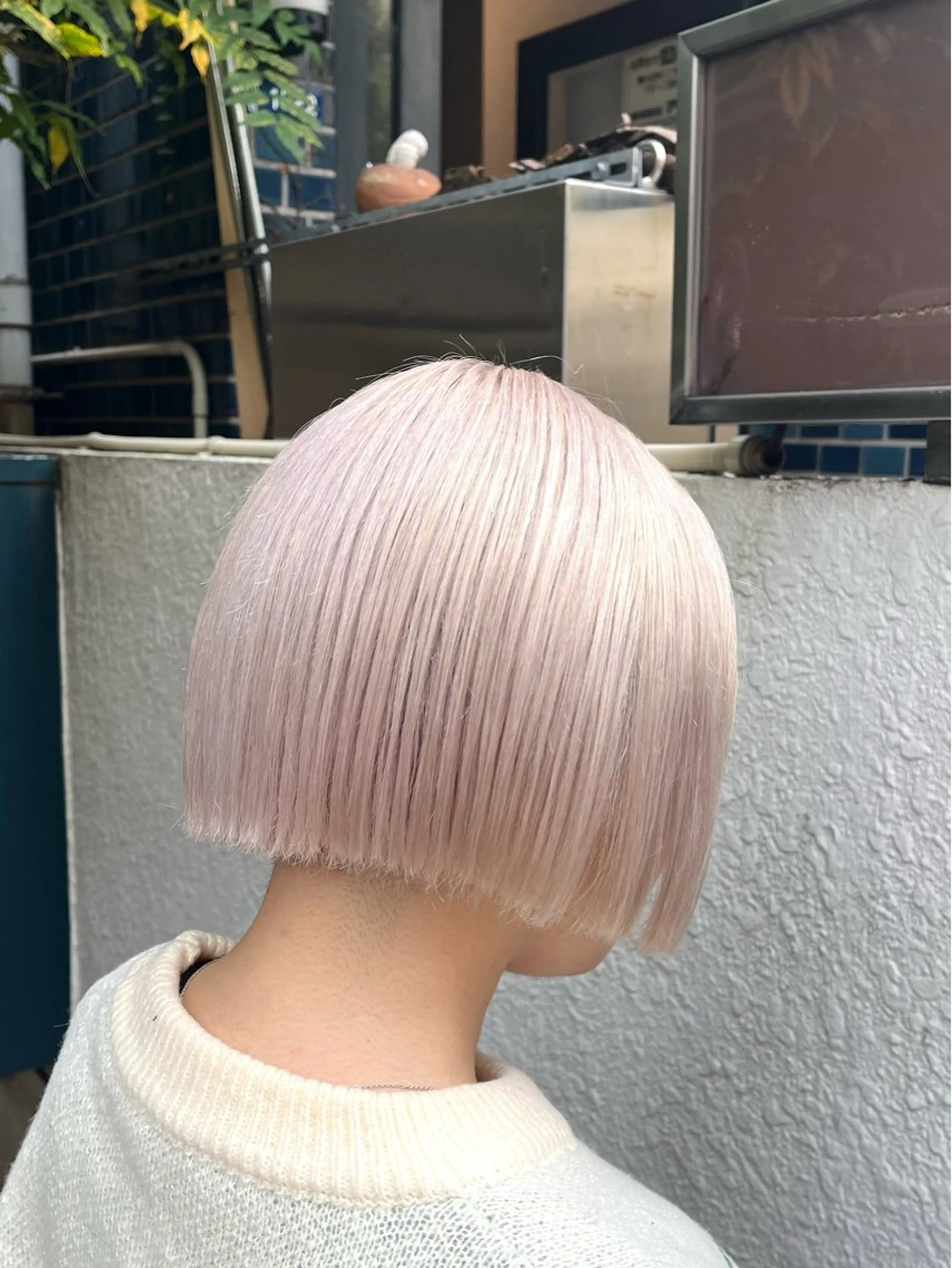 ショート カラー うる艶カラー× ハイトーン/miuのヘアスタイル