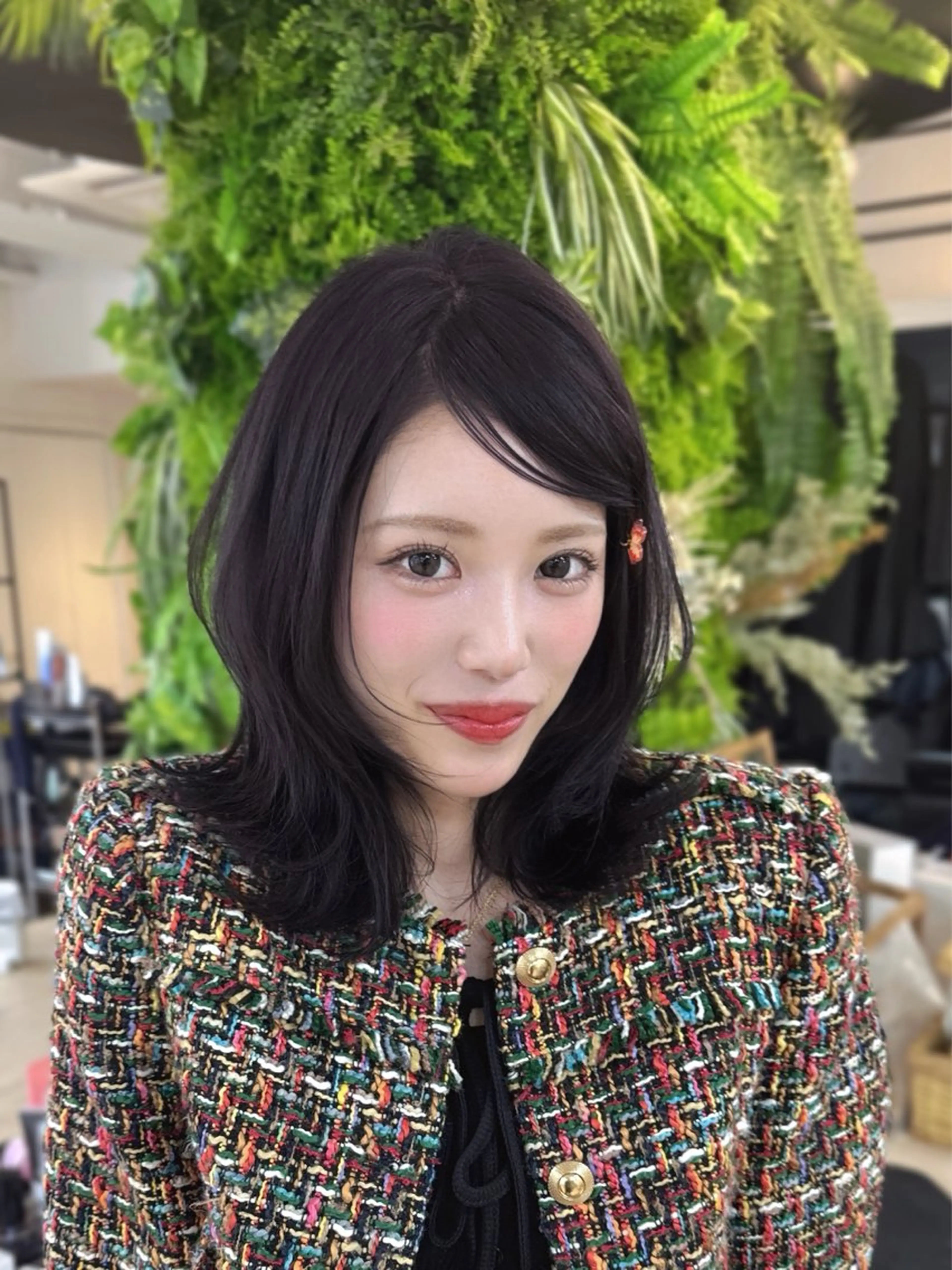 ミディアム カラー ディープラベンダー ラベンダーカラー くびれヘア カット ヘアカラー Pocket仙台 💚モエリのヘアスタイル