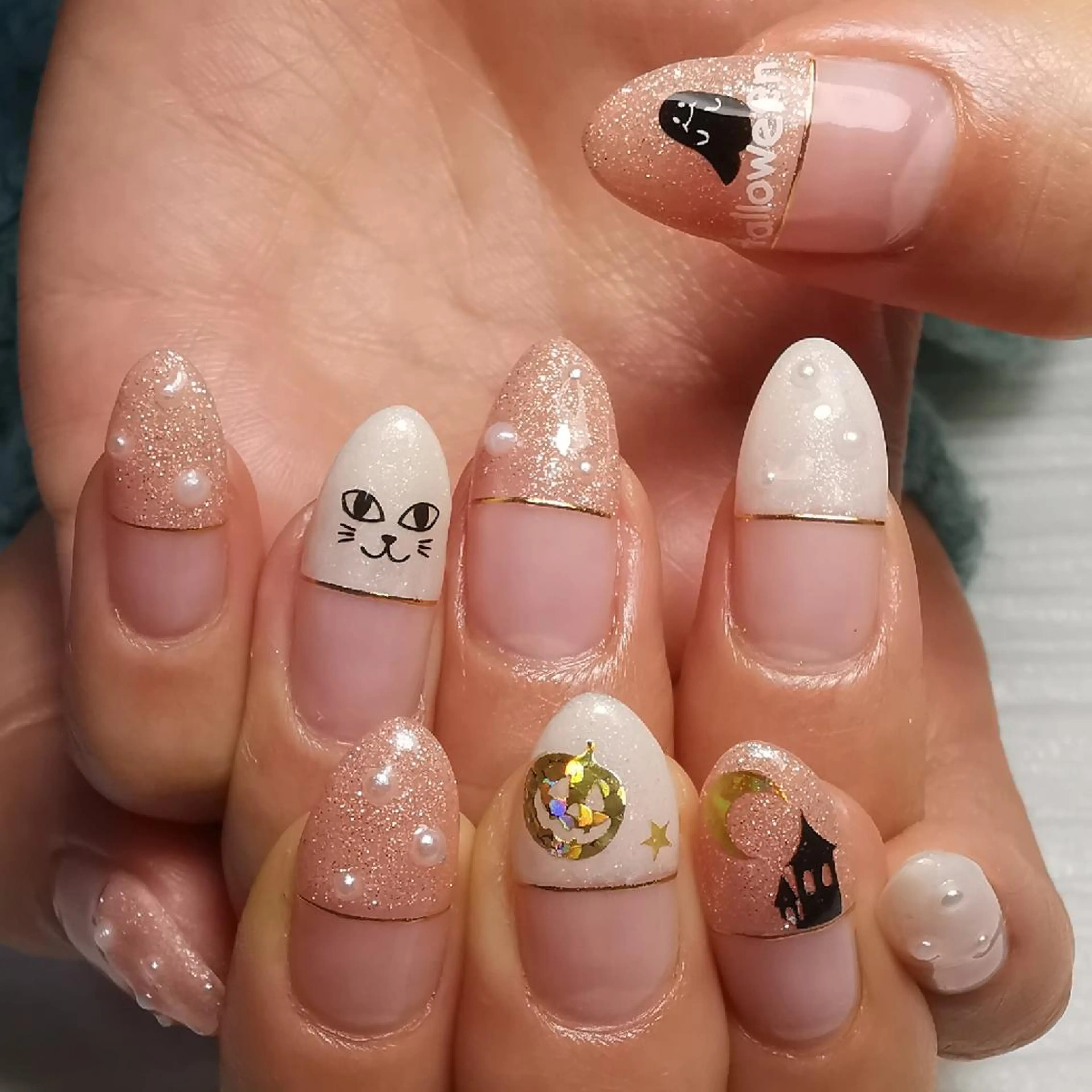 ネイル ハロウィン ハンドネイル reve あやののネイルデザイン