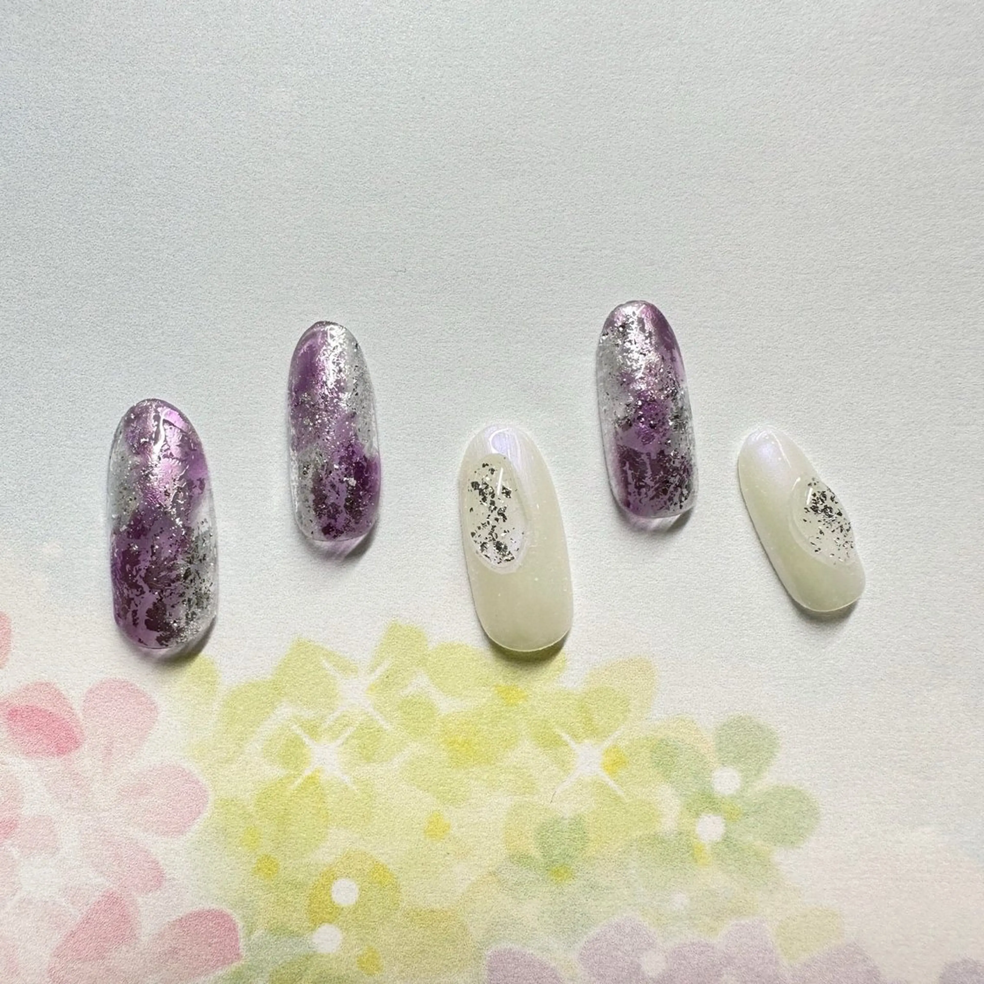 ネイル アートネイル ニュアンスネイル ネイルチップ ハンドネイル ⭐︎休業中の練習⭐︎ JNA認定講師髙橋のネイルデザイン