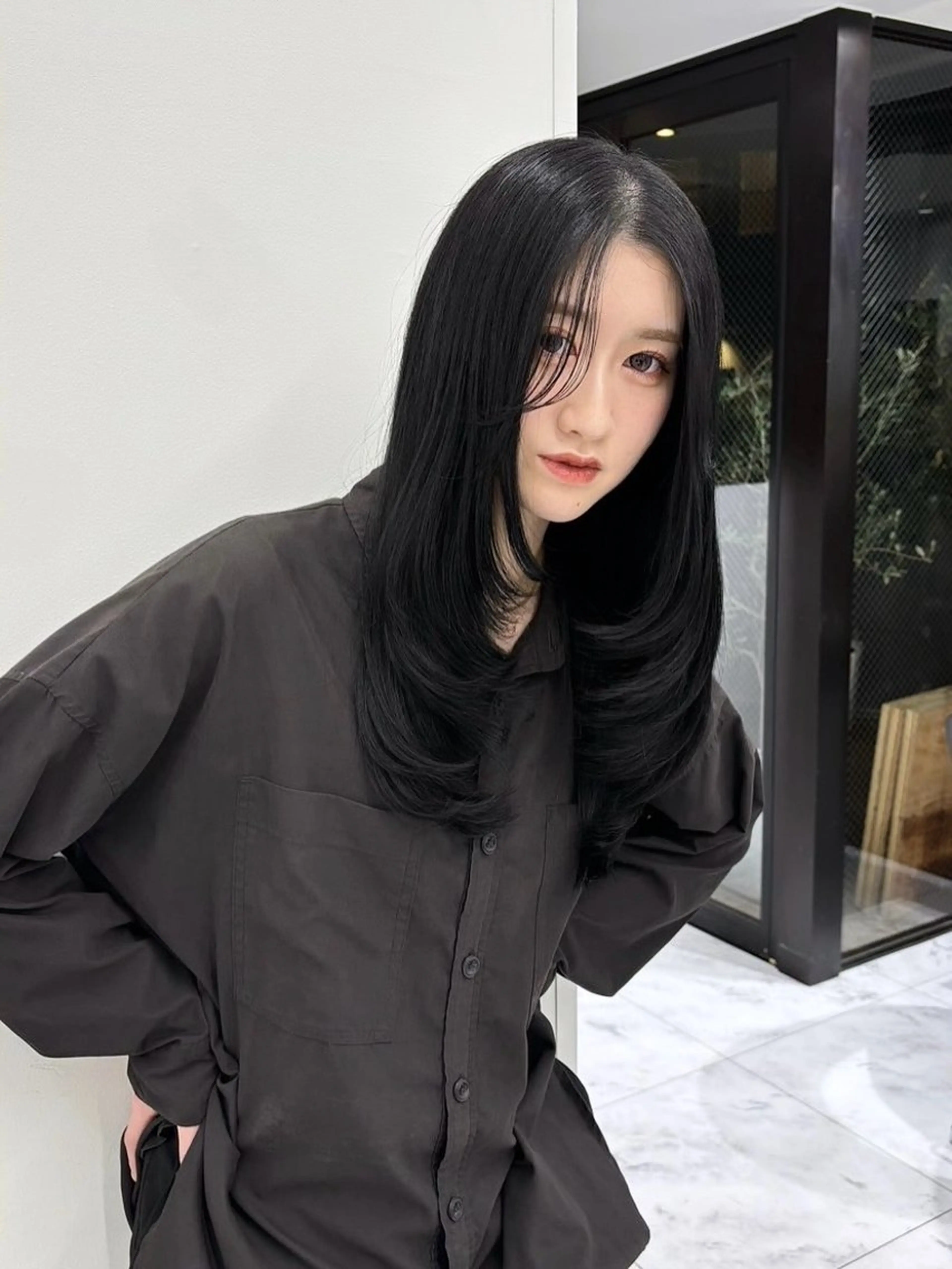 🤍setクーポン🤍韓国風前髪お顔まわりカット + 透明感カラーの写真