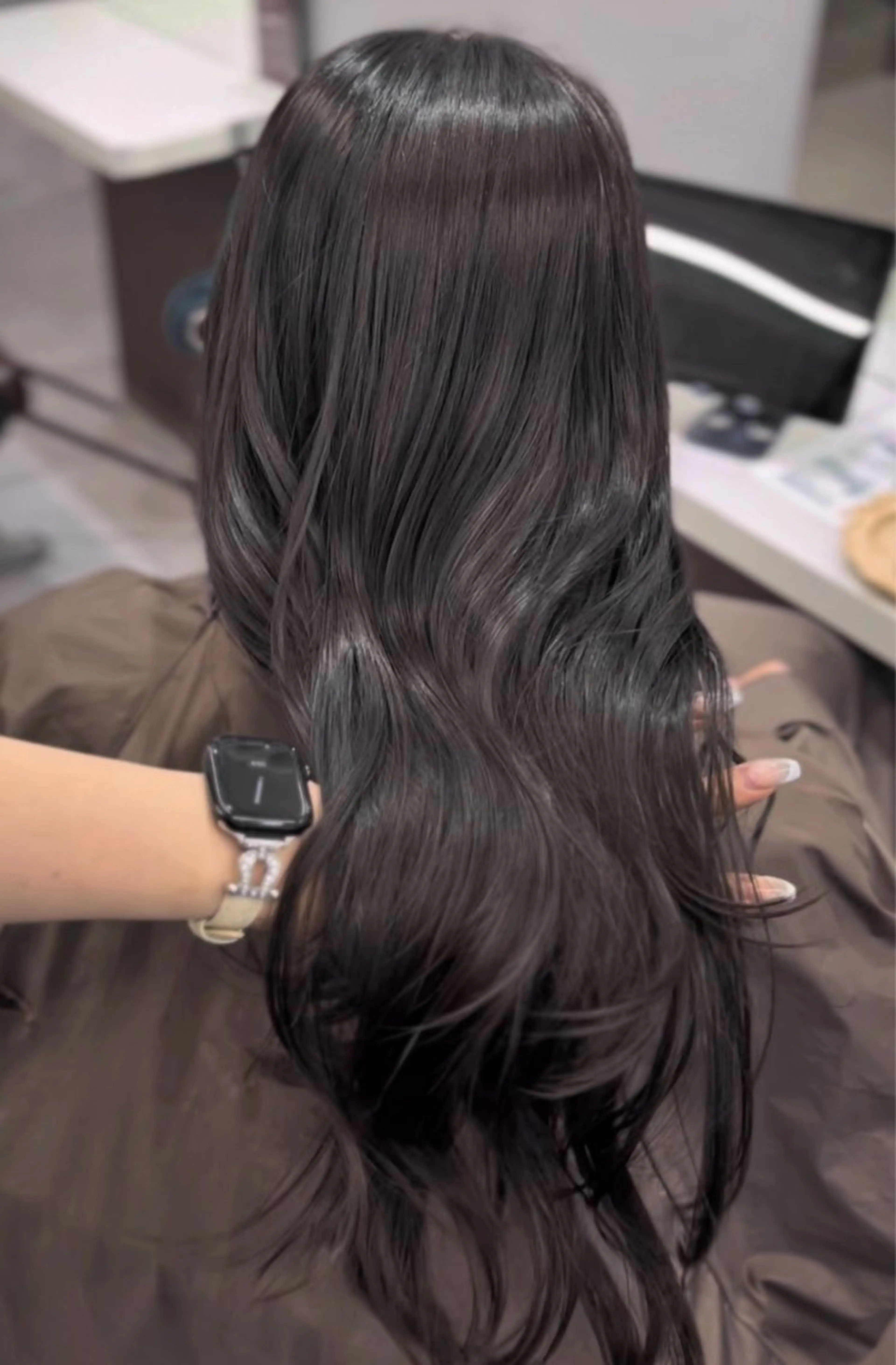 ロング ケアカラー 梅田/髪質改善特化/ 艶カラー🫧さくらこのヘアスタイル