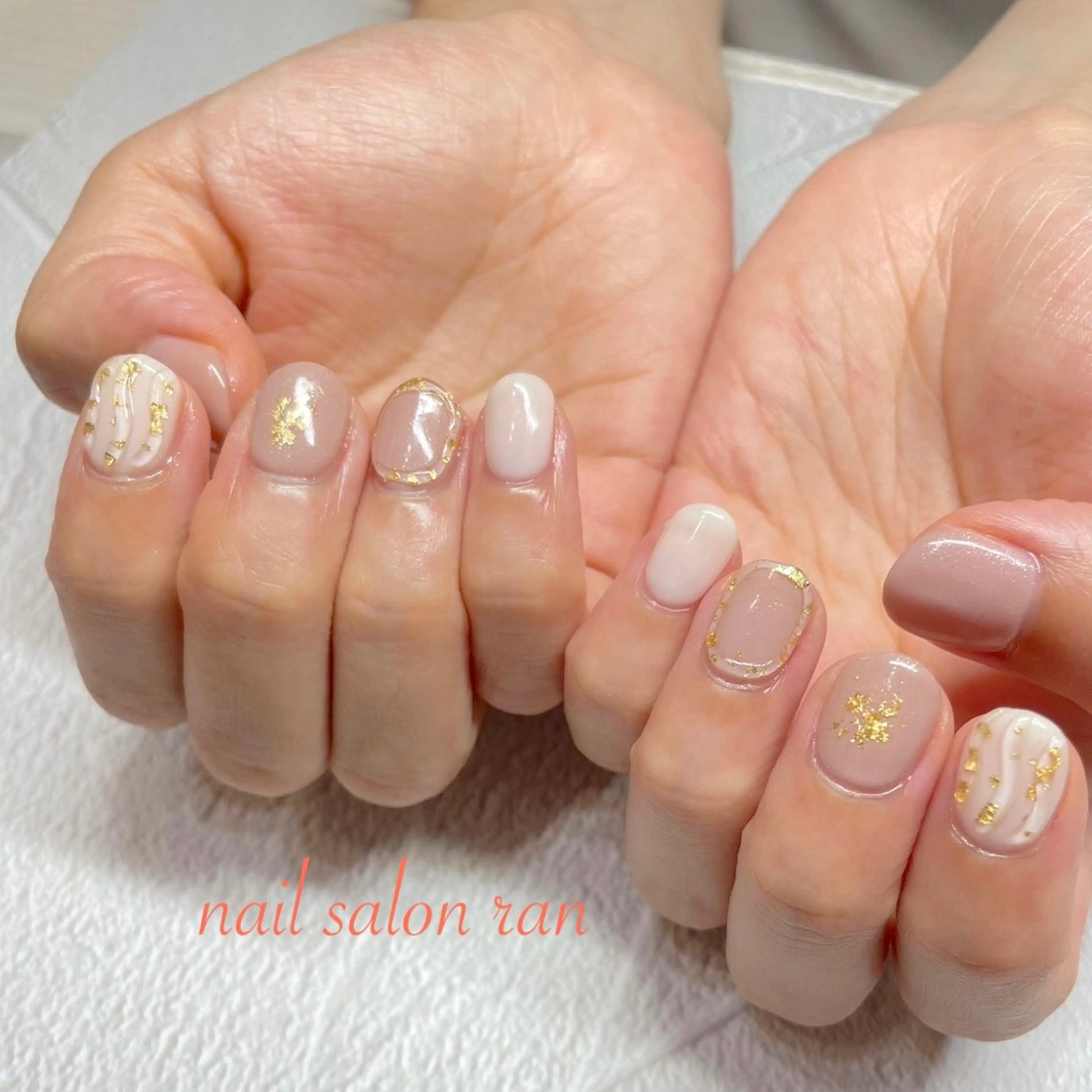 ネイル ラメ(グリッター) ニュアンスネイル シンプルネイル nailsalon ranのネイルデザイン