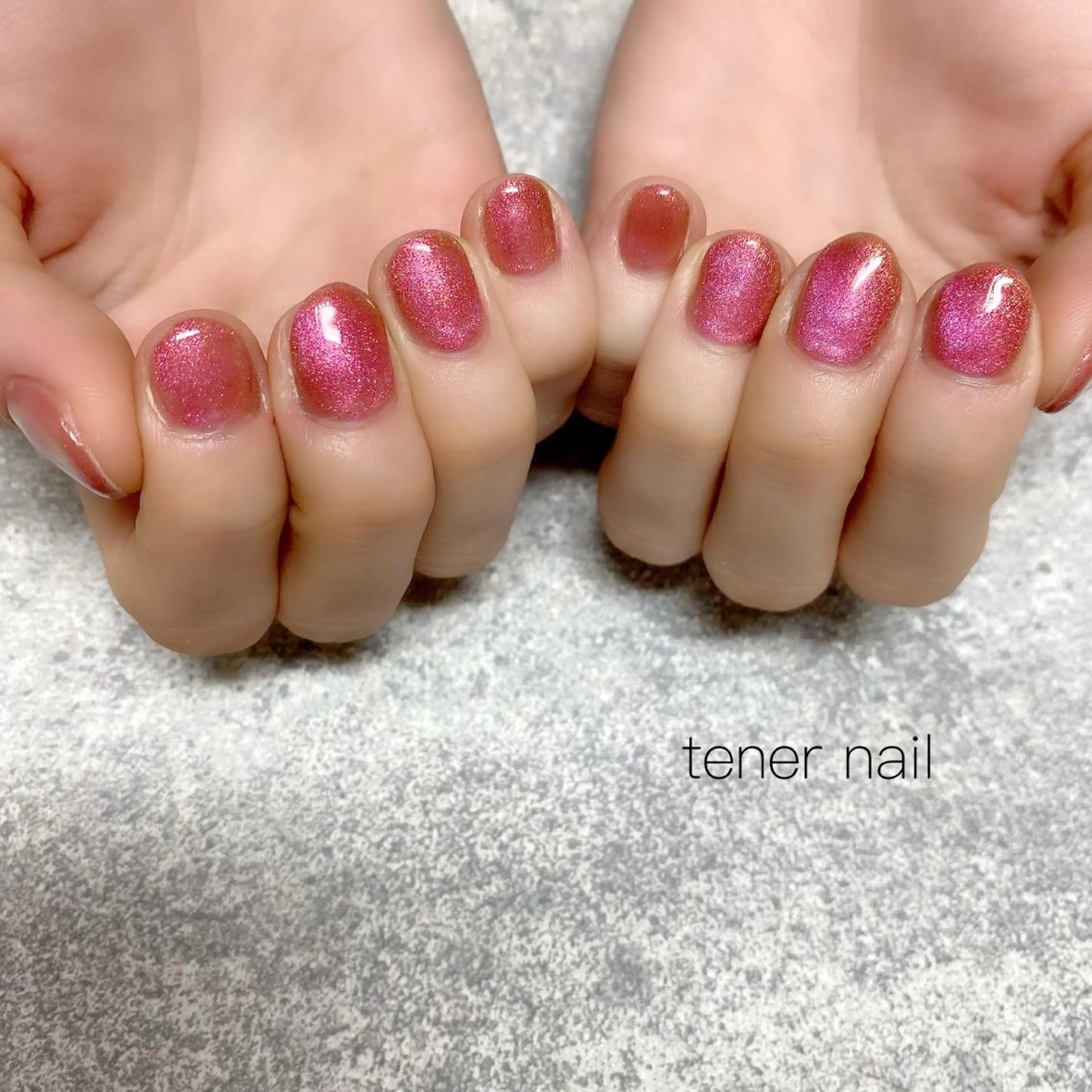 ネイル マグネットネイル ピンク tener  nail  テネルネイル所属・テネルネイル tener nailのネイルデザイン
