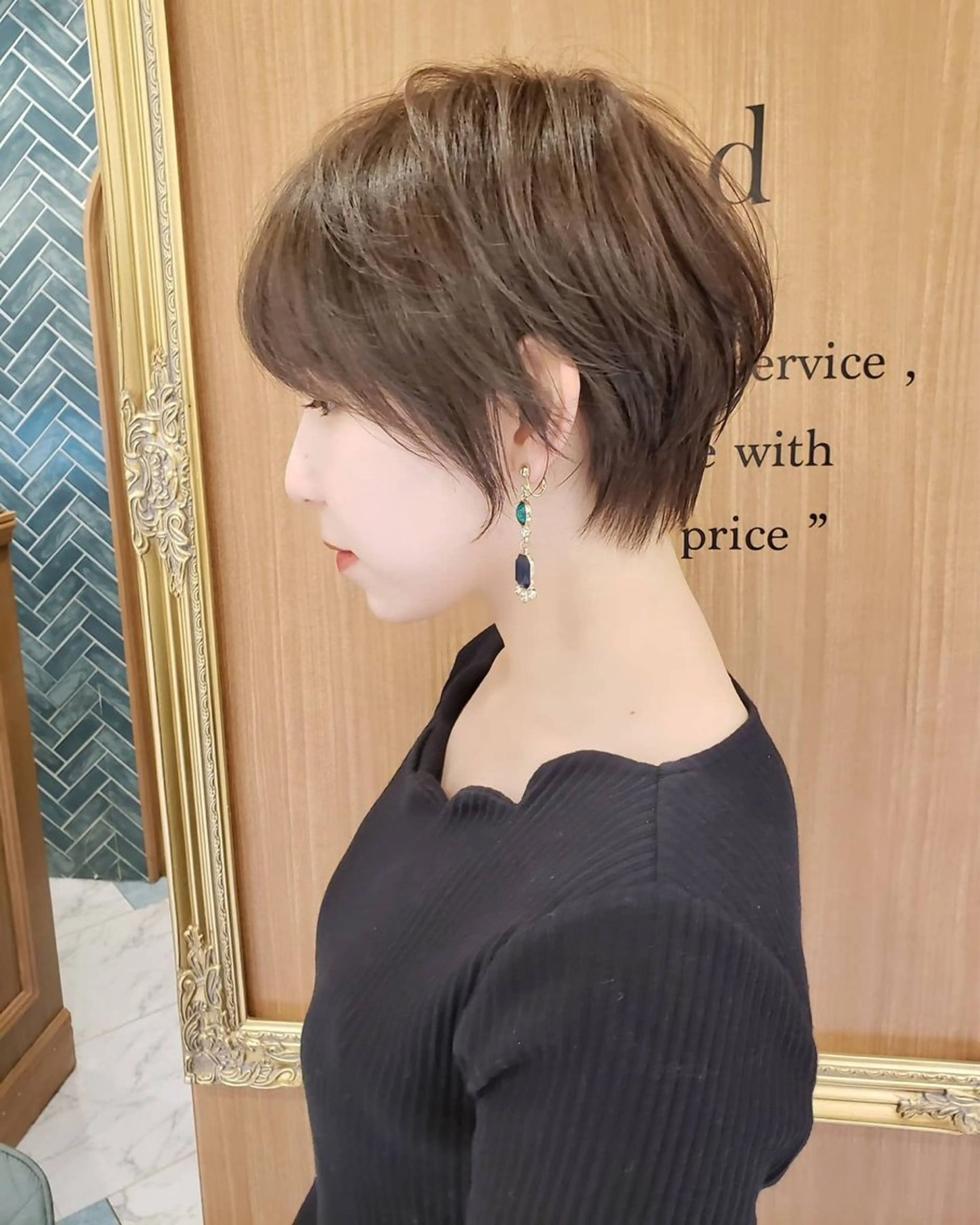 ショート カラー パーマ ショートボブ ハイライトカラー インナーカラー ボブ ハイライト ショート特化/ 似合わせカット/高津のヘアスタイル