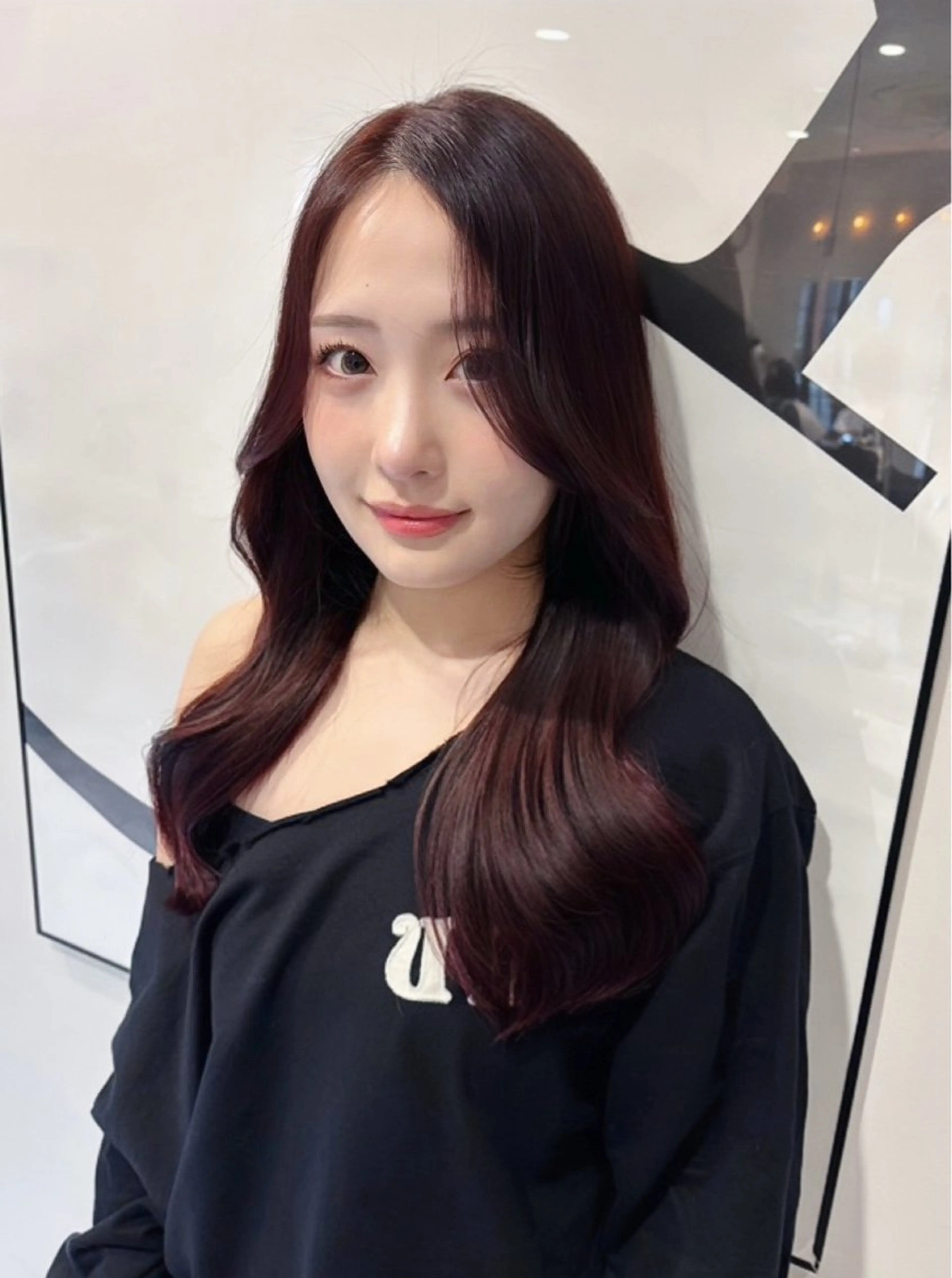 ロング カラー ワンホンヘア カット ヘアカラー ワンホン/韓国ヘア 🤍amiのヘアスタイル