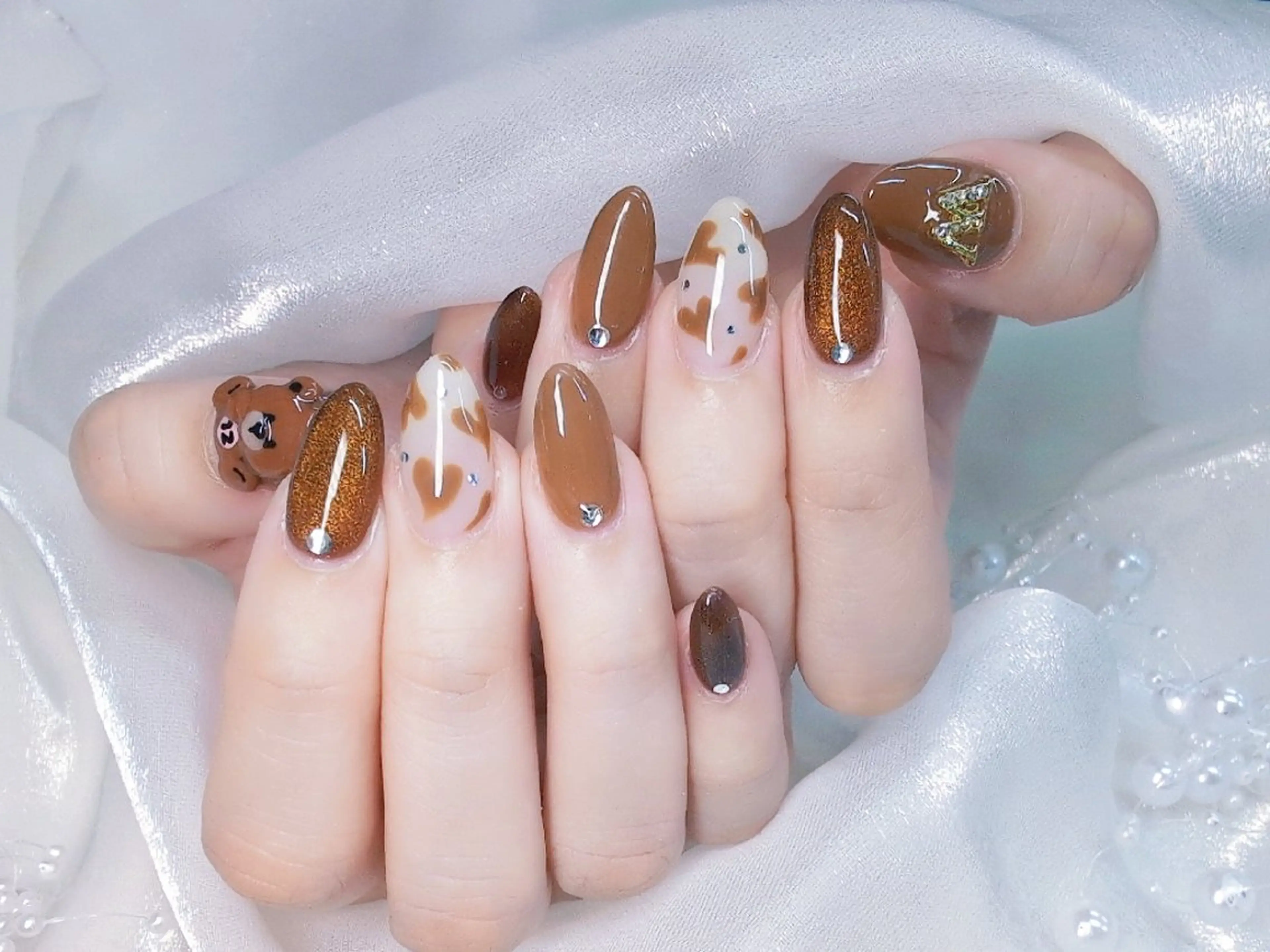 ネイル チークネイル 長さ出し フラッシュネイル フレンチネイル ジェルネイル Chouette Nailのネイルデザイン