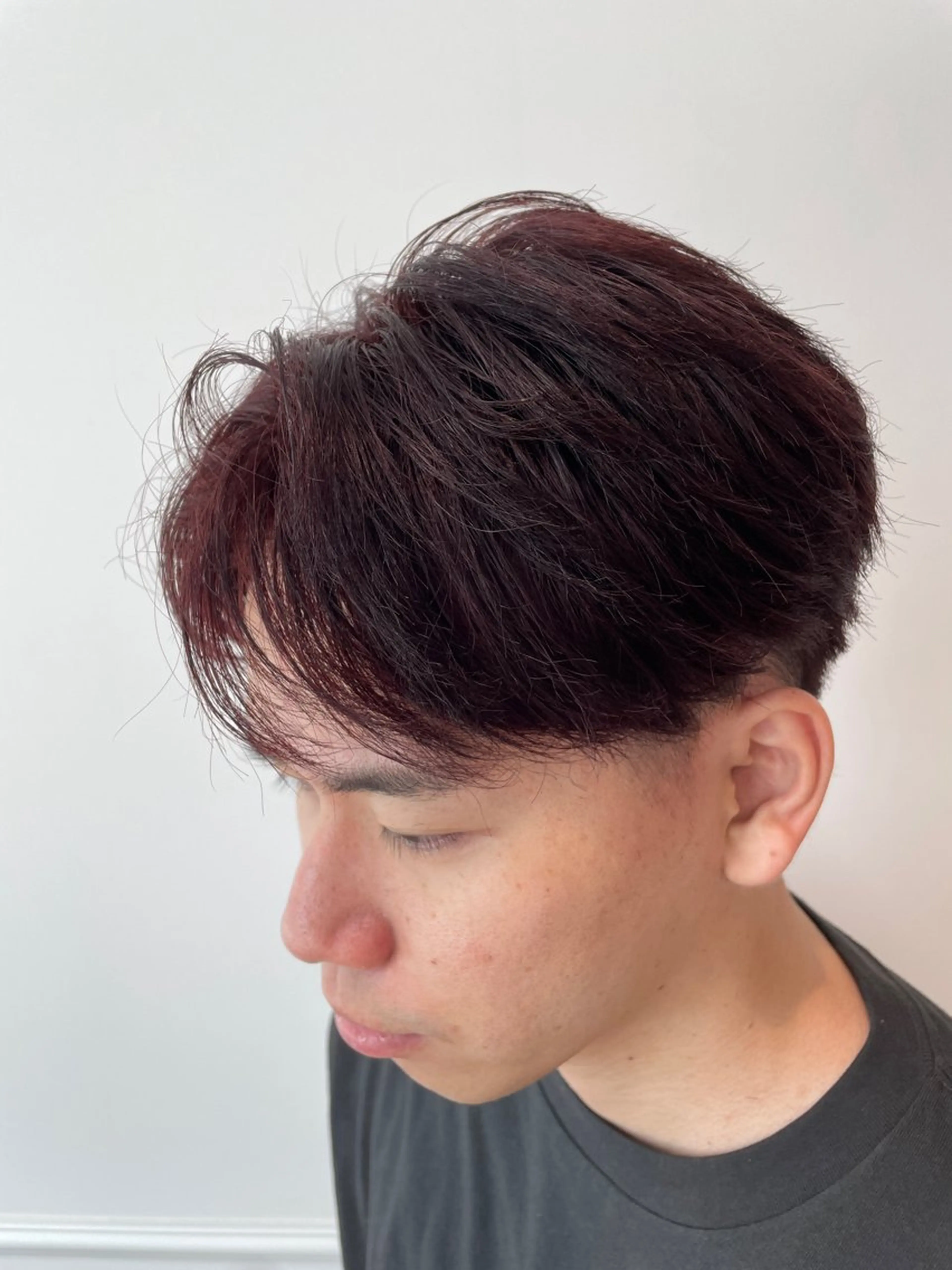 ショート メンズ カット ヘアカラー 女性モデル募集中‼️ メンズパーマ片岡優介のヘアスタイル