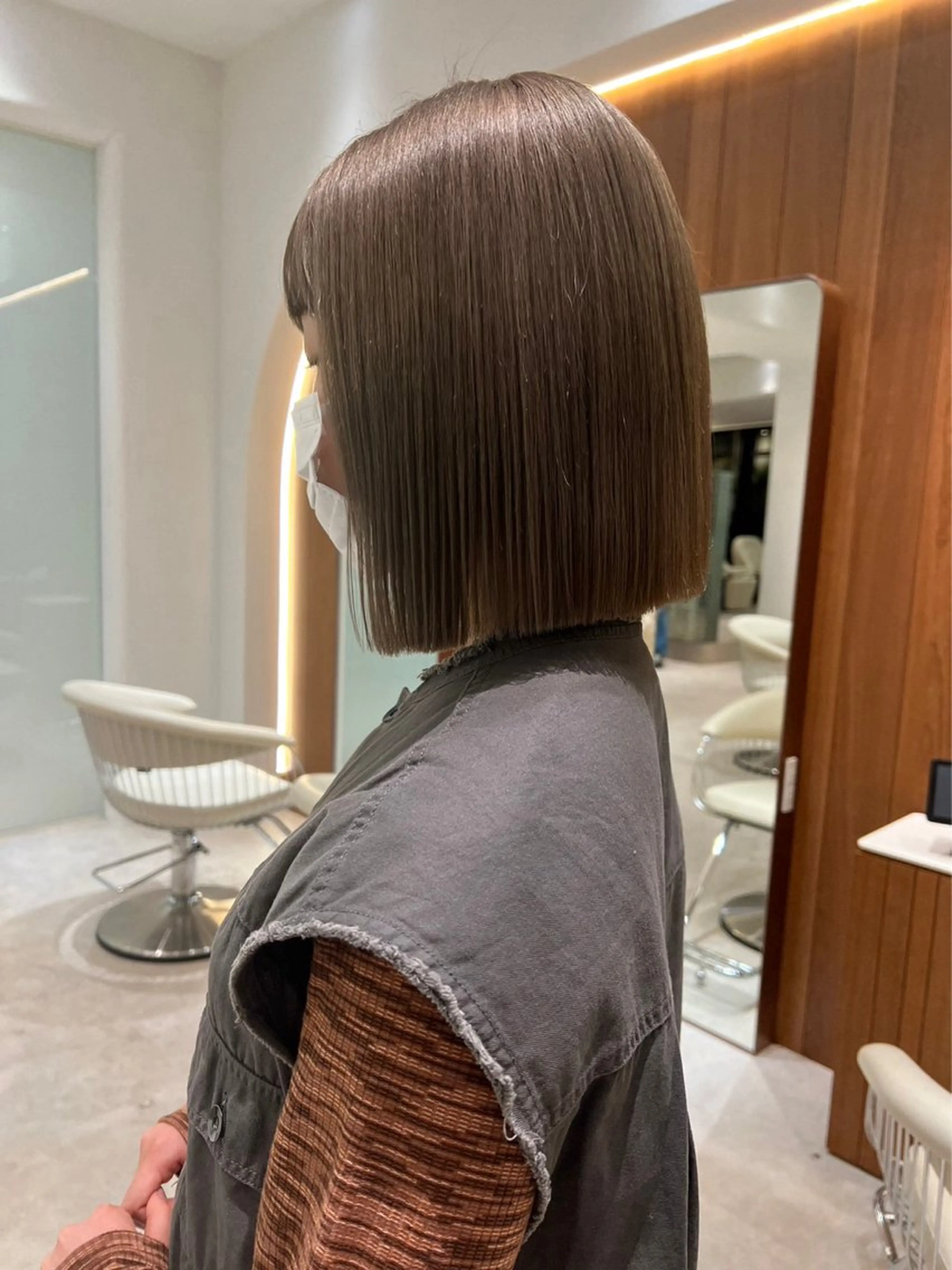 ミディアム カラー 渋谷/レイヤーボブ・ 透明感カラーしょうごのヘアスタイル