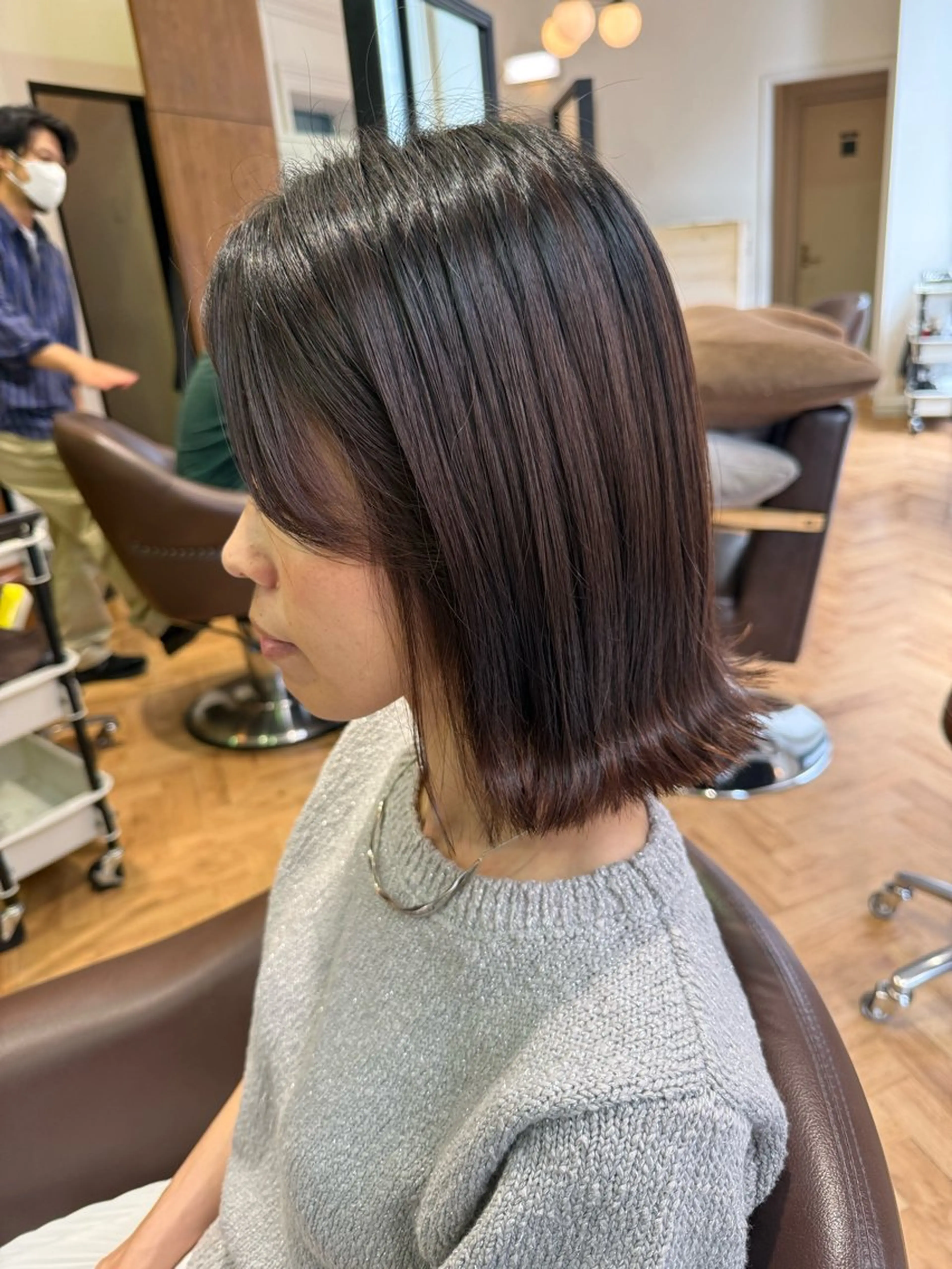 ミディアム ボブ 溝口 槙里也のヘアスタイル