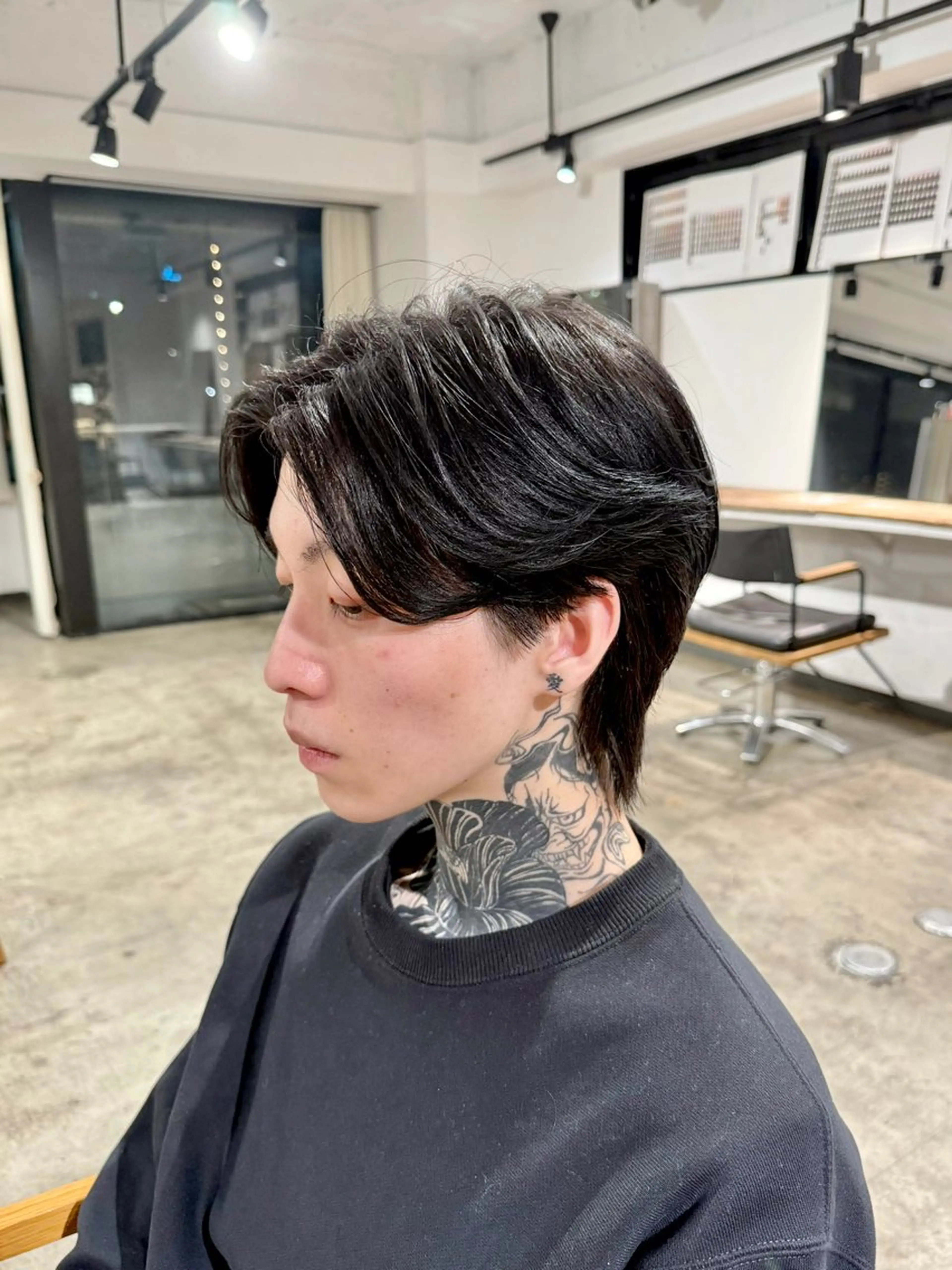 メンズ センターパート メンズパーマ カット 骨格補正施術/メンズ 専門美容師/YUYAのヘアスタイル