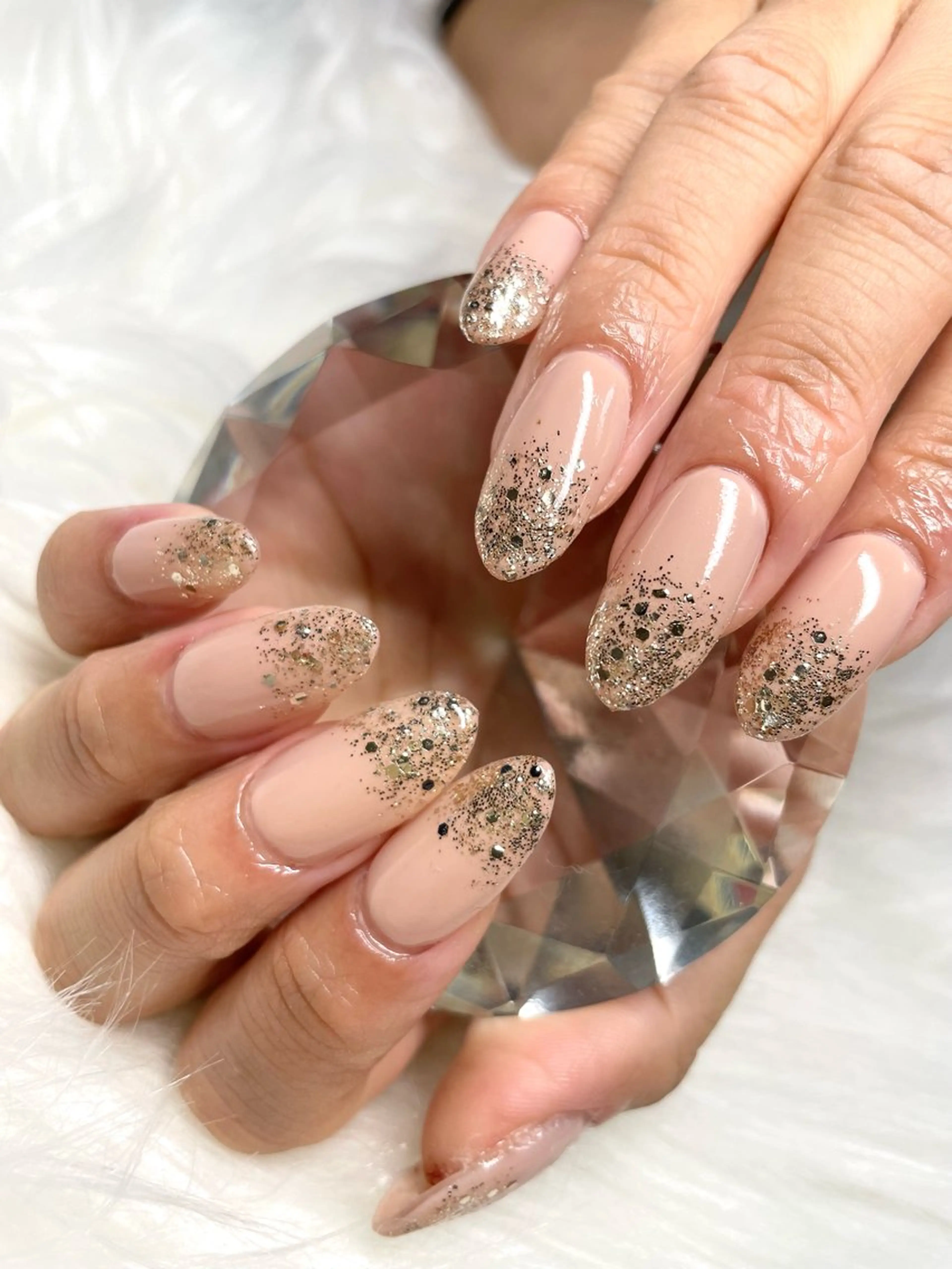 ネイル ラメ(グリッター) ラメグラデーション Cherie__ nailのネイルデザイン