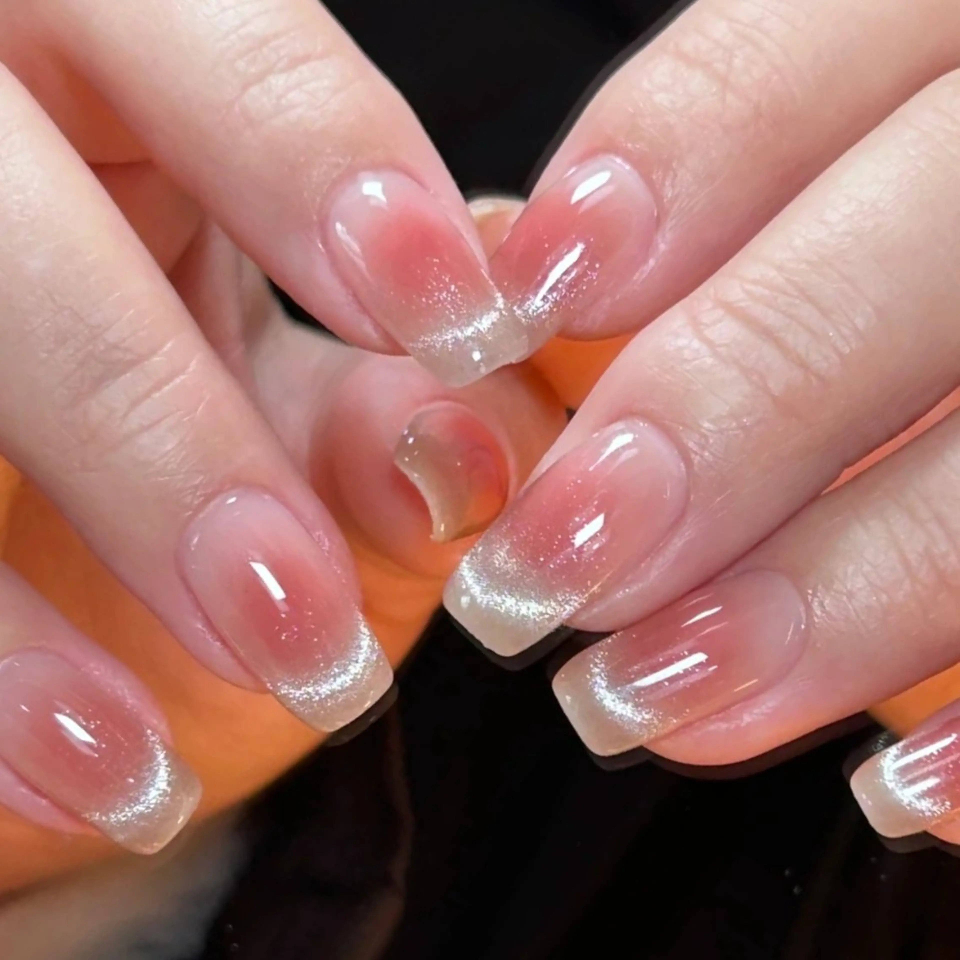 ネイル ハンドネイル ハンドケア ネイリストゆか💅 長さだし、深爪矯正のネイルデザイン