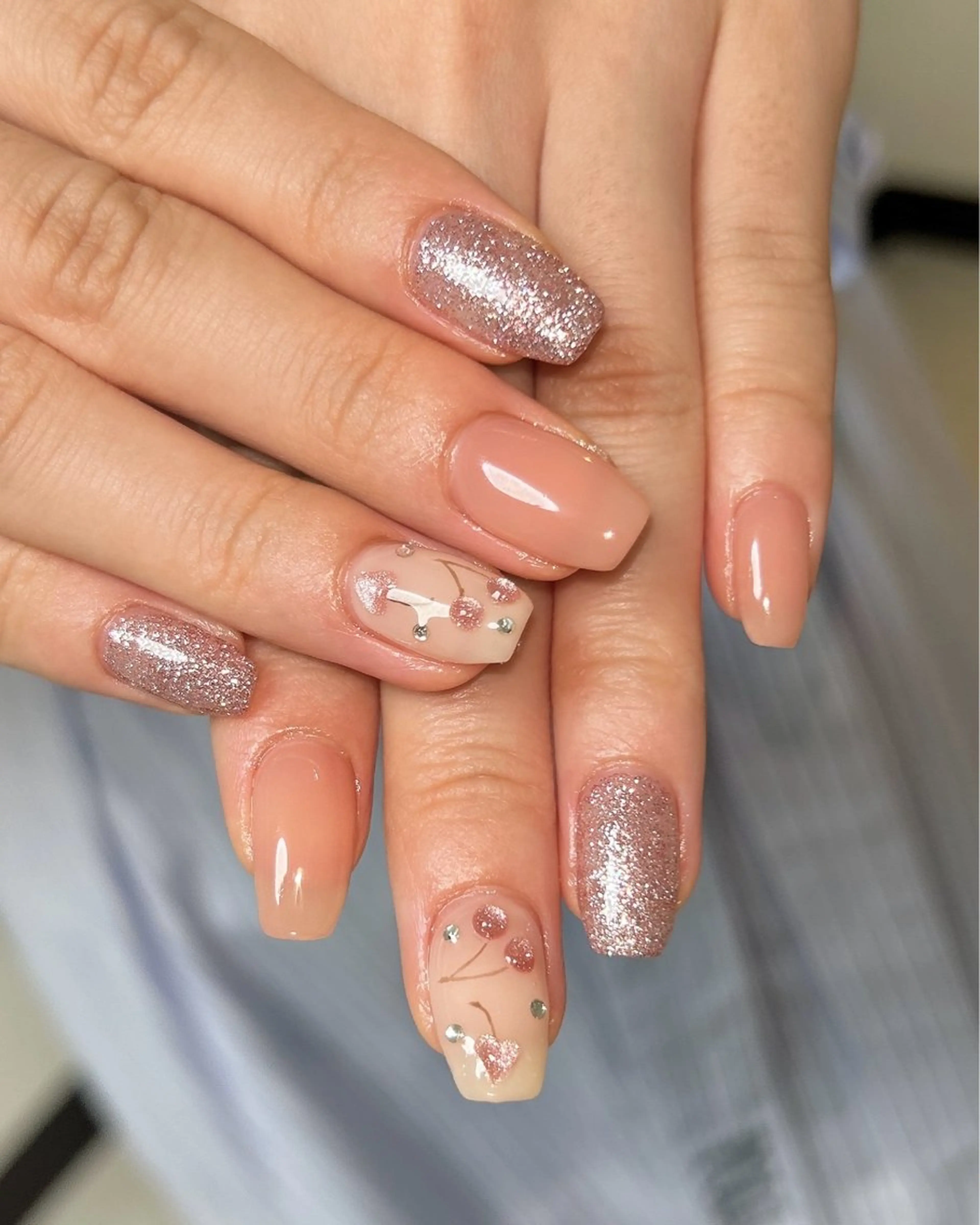 ネイル ぷっくりネイル ハンドネイル ten nail salon　かえでのネイルデザイン