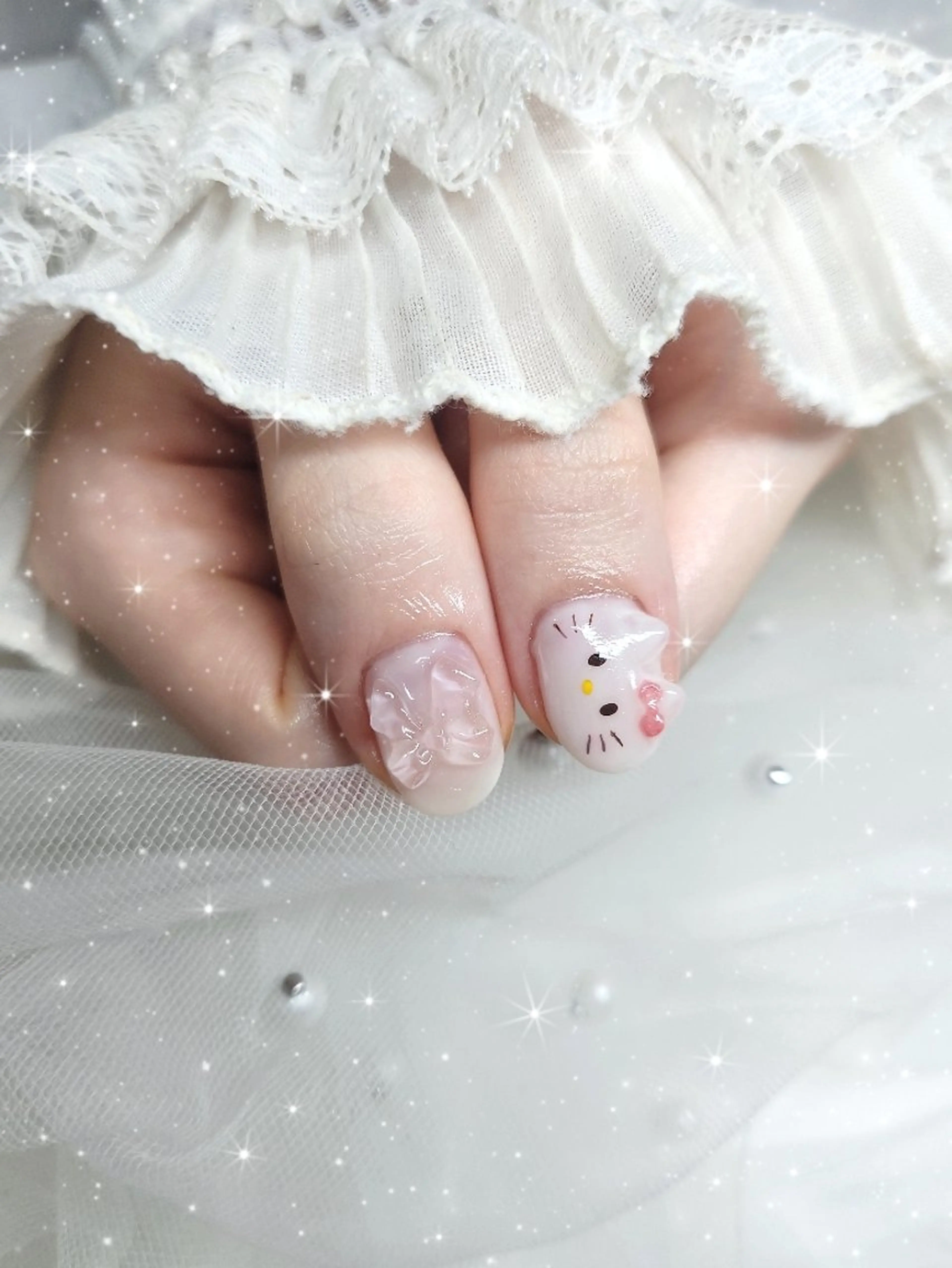 ネイル 韓国ネイル 持ち込み オフィスネイル ピンク 夏ネイル ハンドネイル nailsalon sissy所属・sissy hatsuneのネイルデザイン