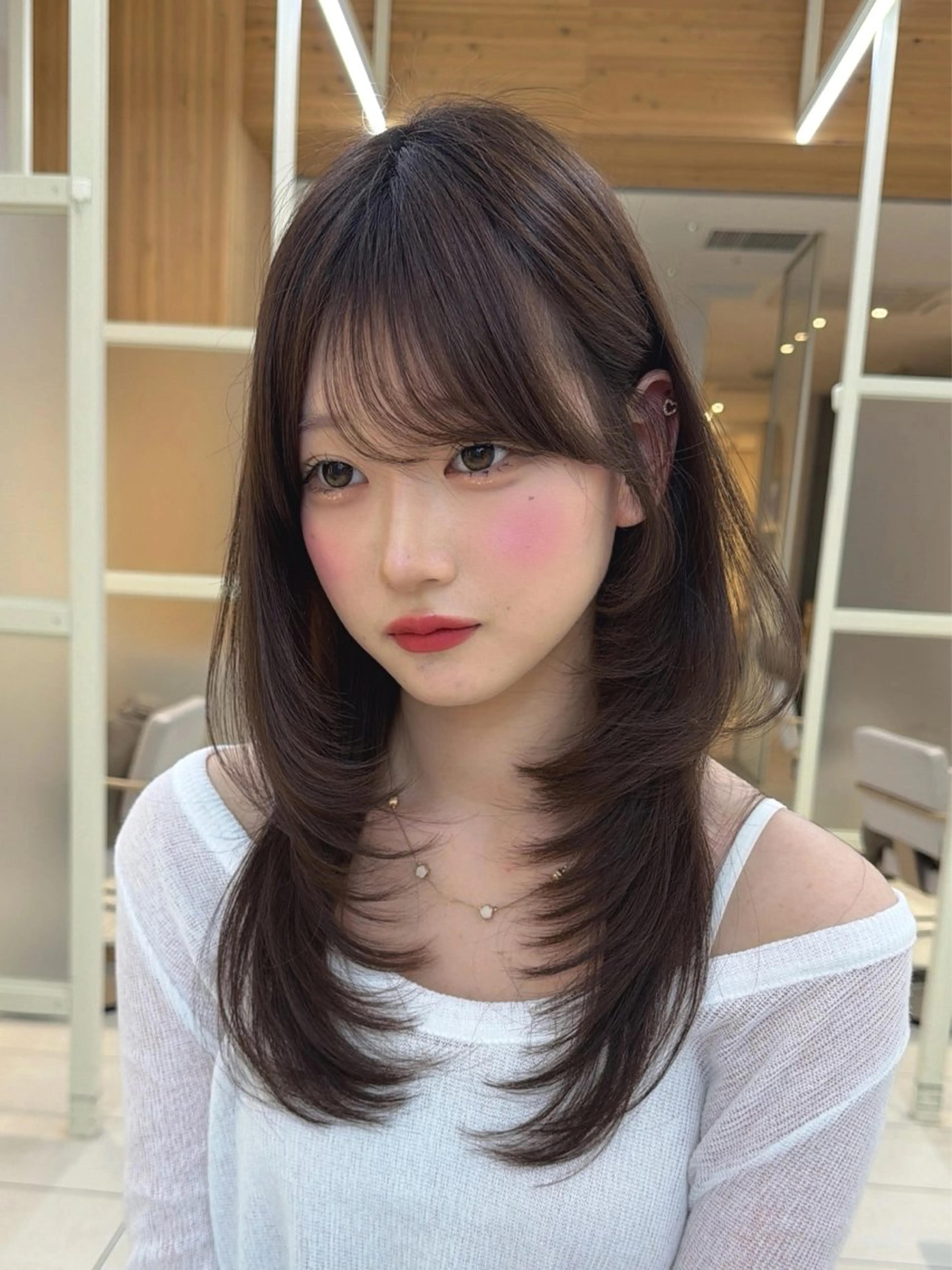 セミロング カット ヘアカラー トリートメント 顔周り/艶感カラー /レイヤー/TAKUのヘアスタイル