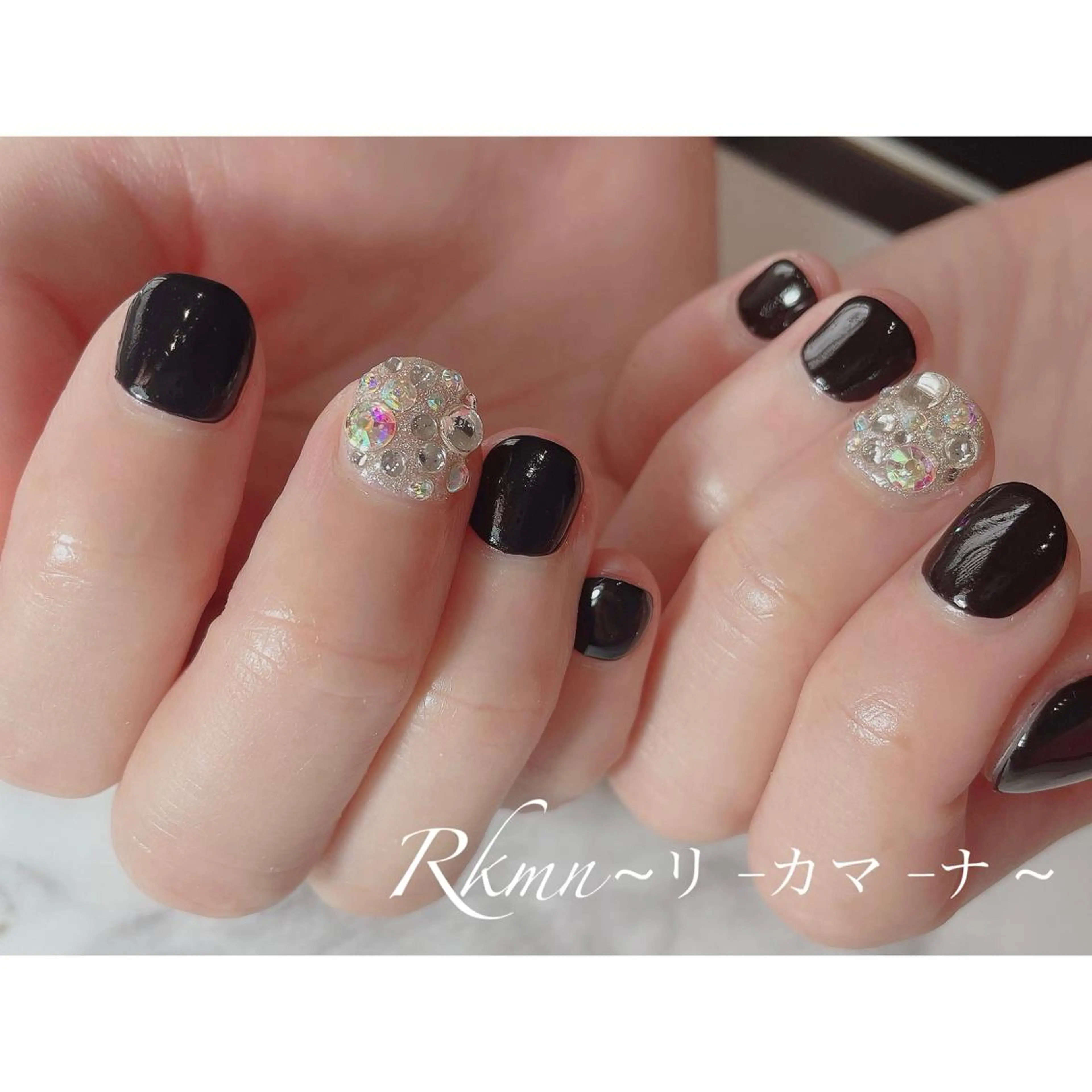 ネイル アートネイル ショートネイル 春ネイル ハンドネイル フットネイル ハンドケア Rkmn ~リ-カマ-ナ~のネイルデザイン