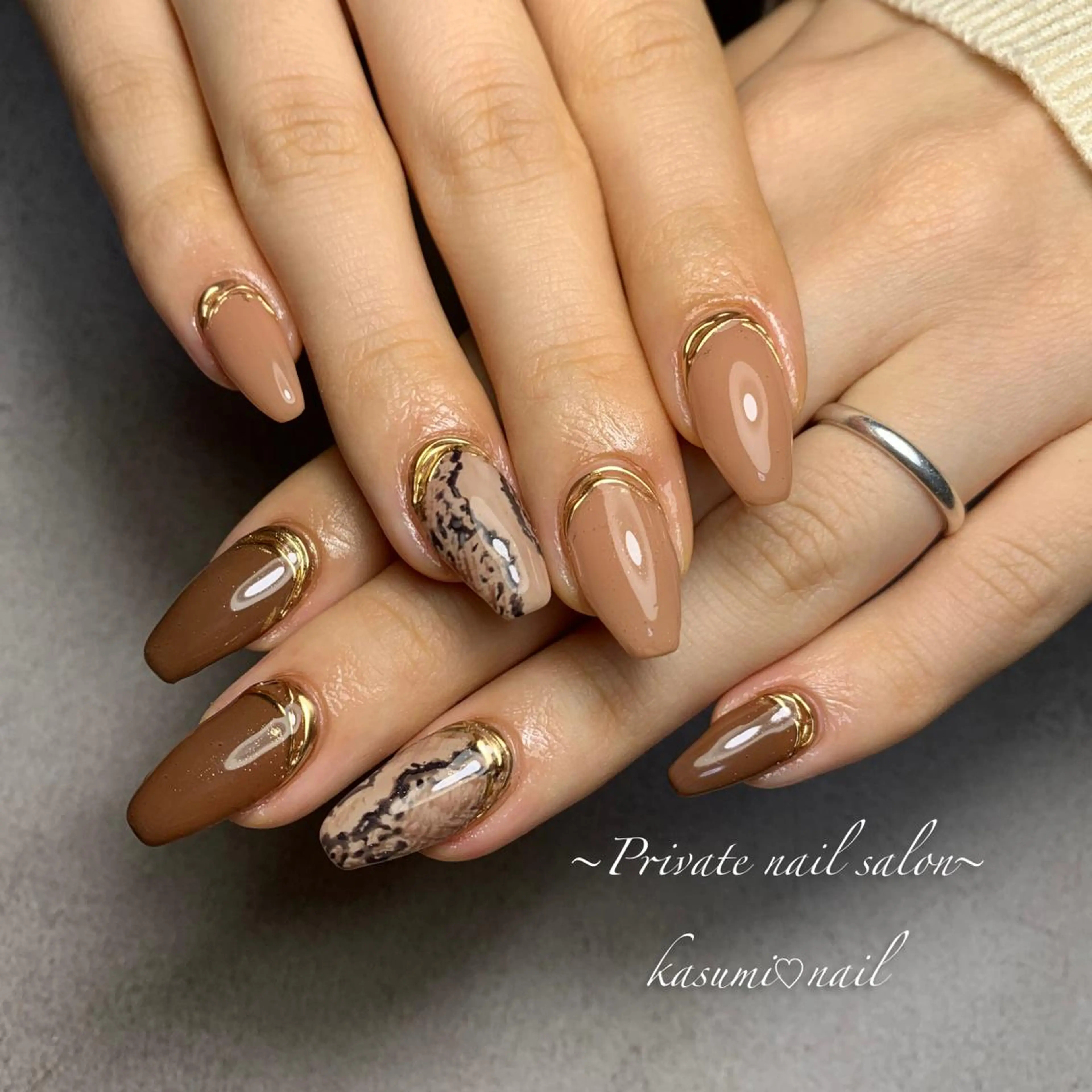 ネイル マグネットネイル ミラーネイル ニュアンスネイル 春ネイル KASUMI♡ Nailのネイルデザイン