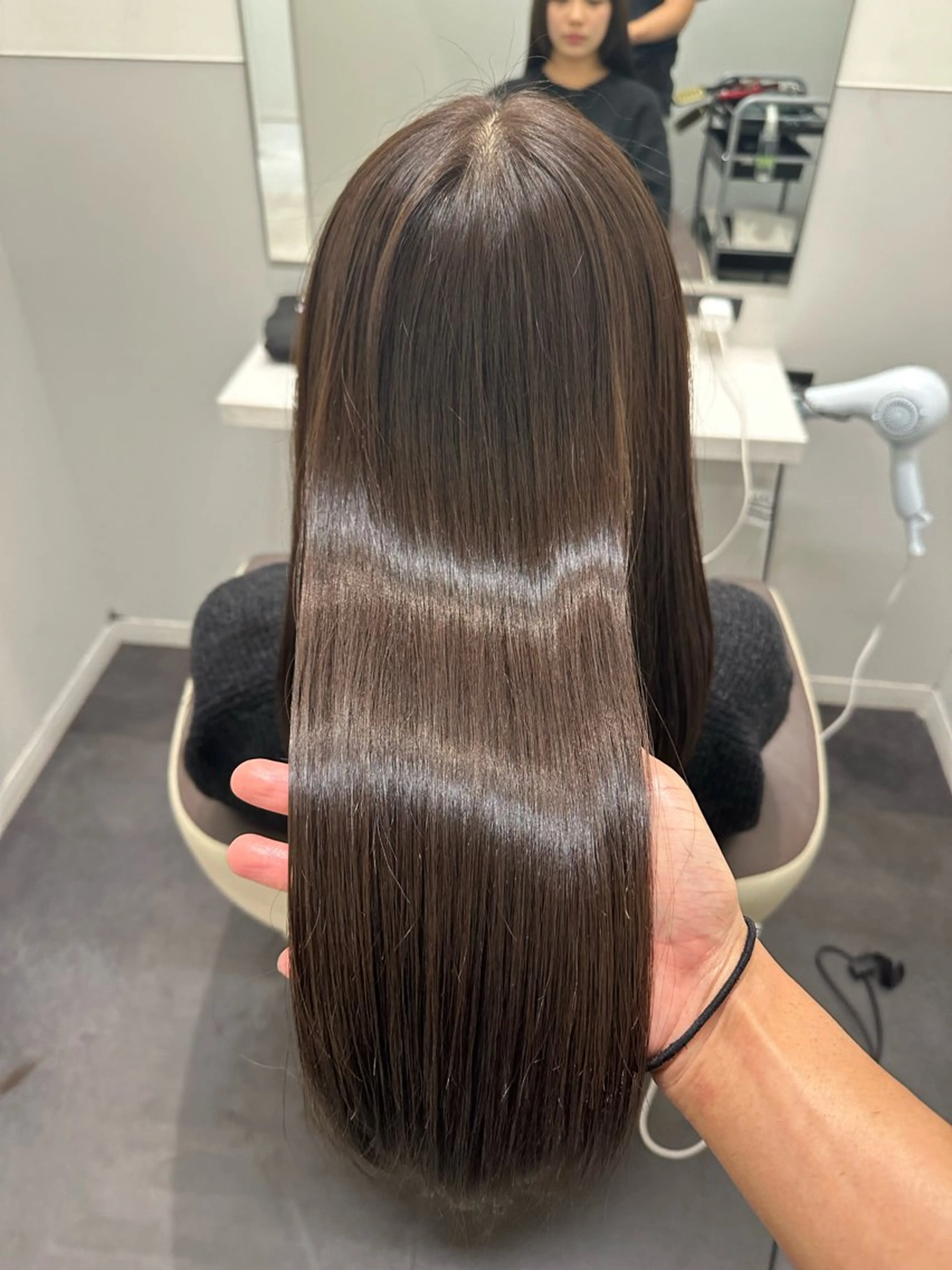 ロング カラー ブラウンカラー ケアカラー 透明感カラー トリートメント カット ヘアカラー トリートメント 【レイヤー/韓国風 /髪質改善】RINのヘアスタイル