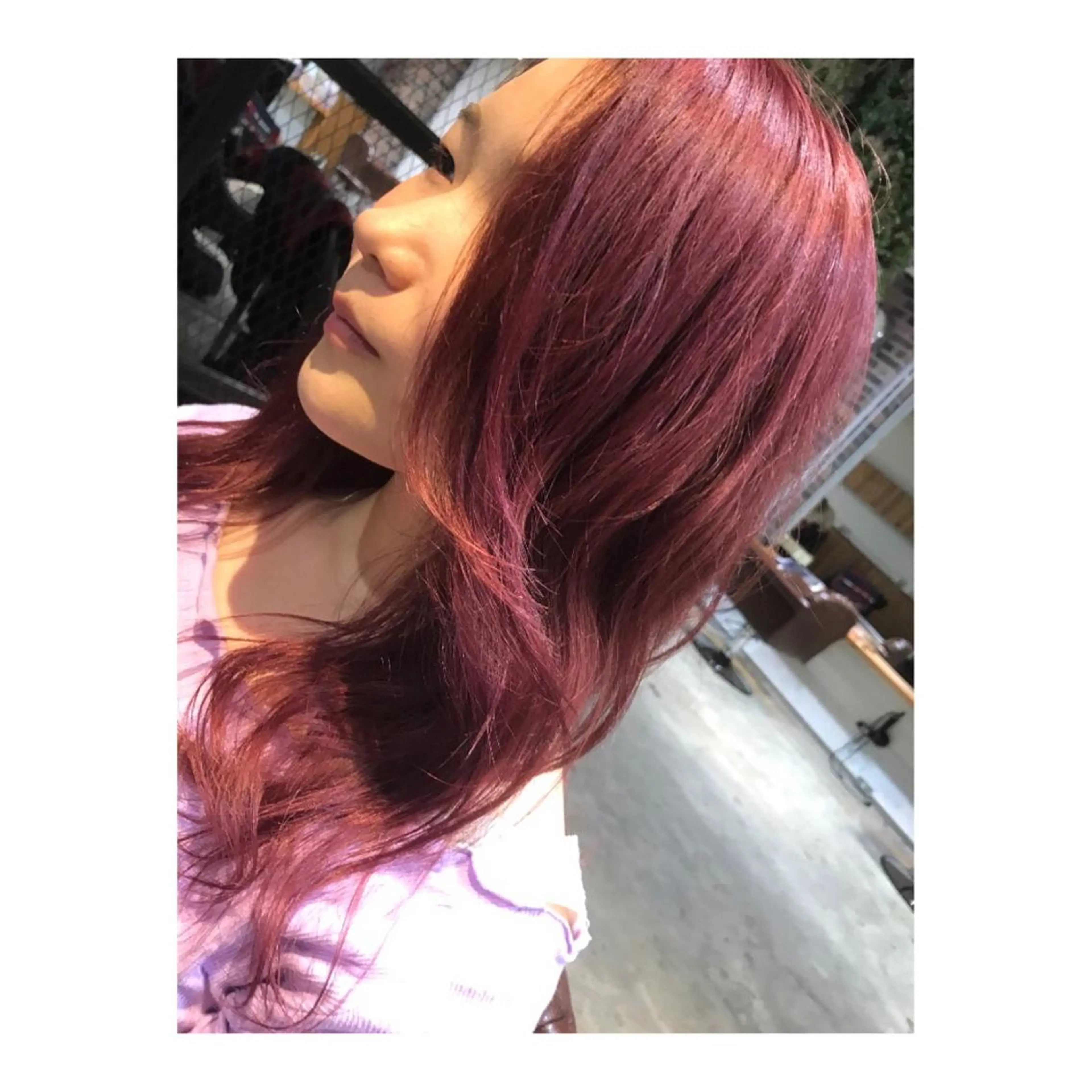 ロング カラー ブリーチ ピンクカラー 竹嶌 健吾のヘアスタイル