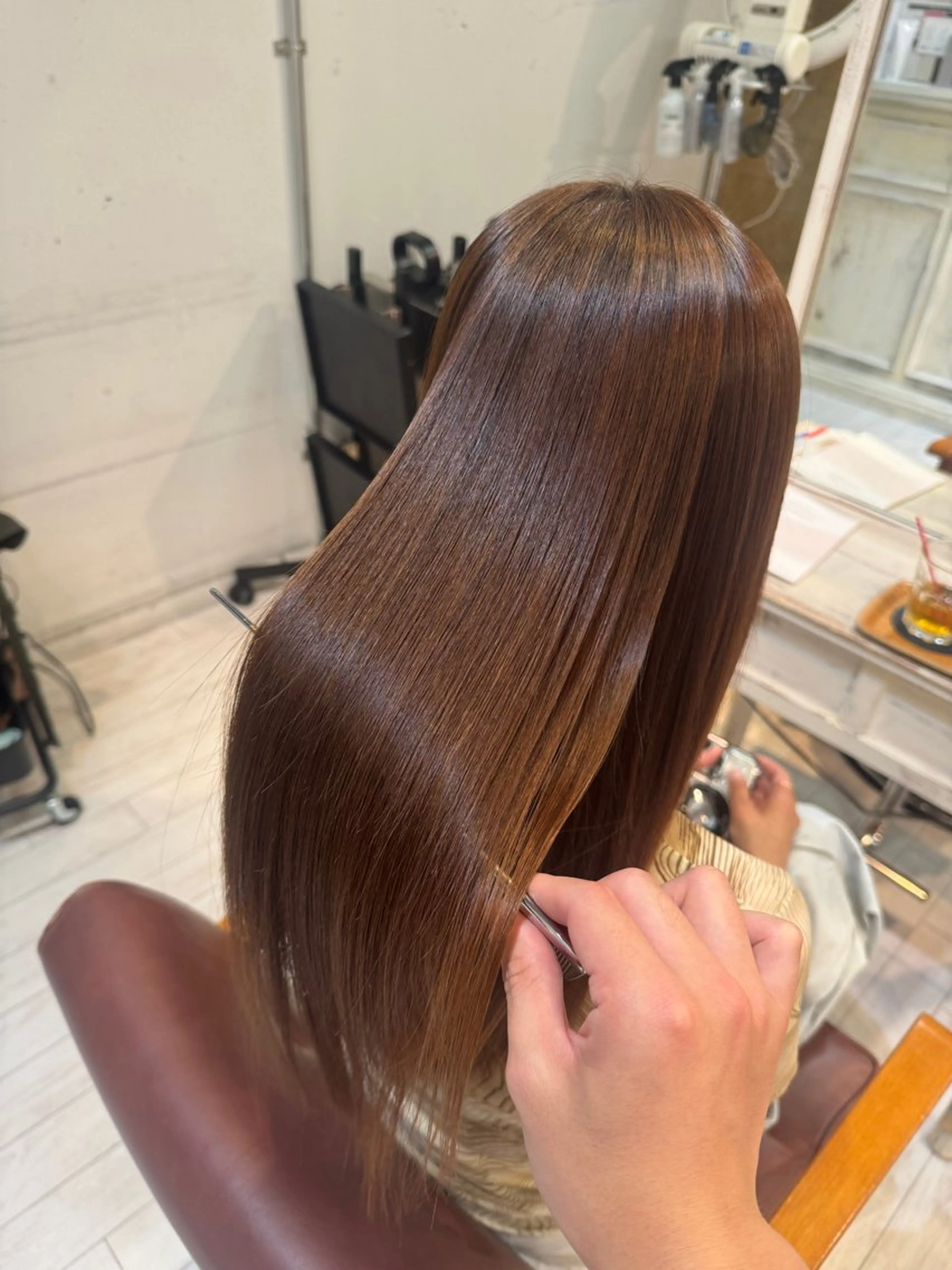 セミロング 縮毛矯正 トリートメント F Beauty表参道所属・髪質改善/縮毛矯正/ 酸性ストレート/ガブのヘアスタイル