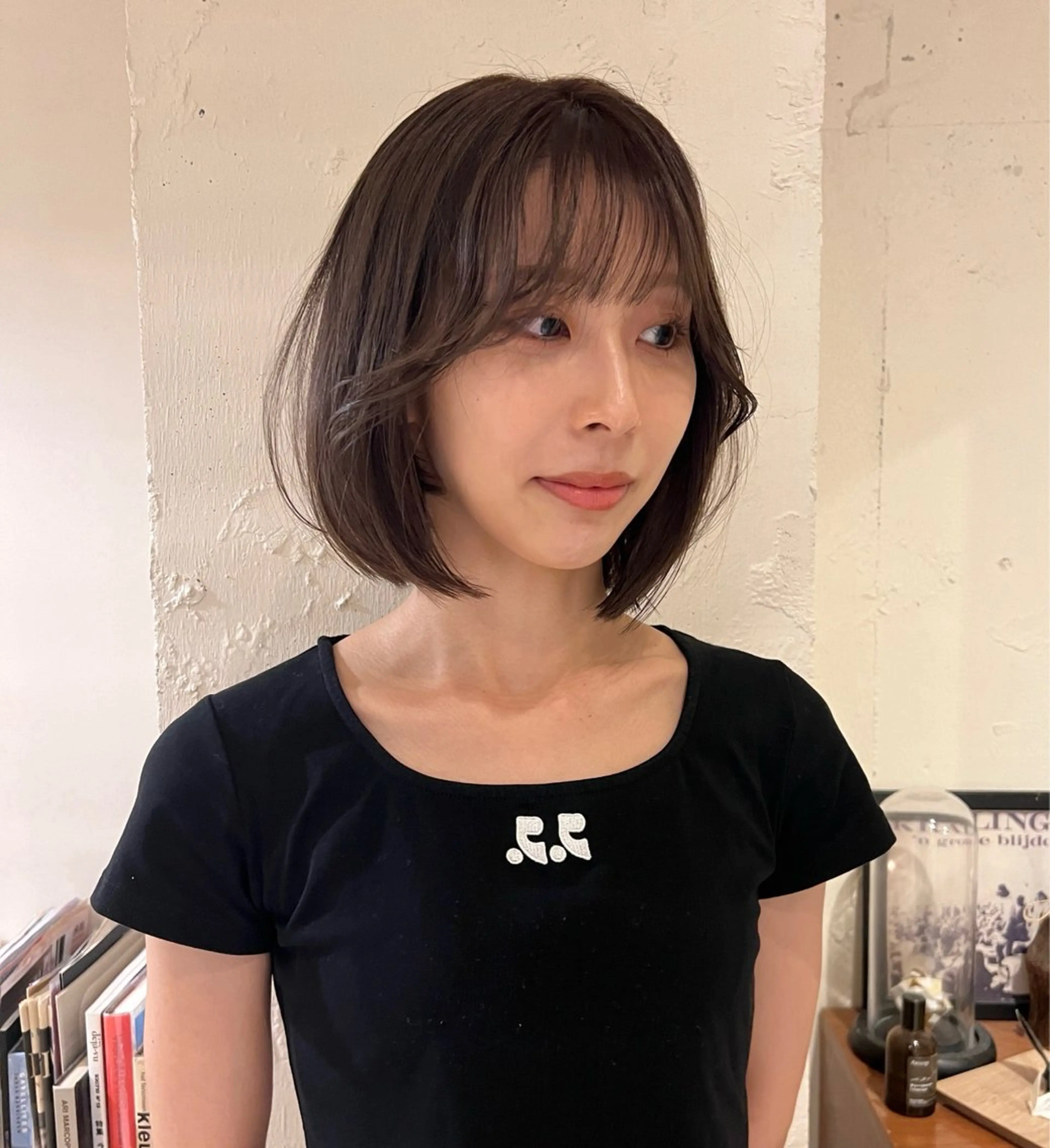 ミディアム カラー ヘアアレンジ ブリーチ グレージュ drop /Hiroto✩.*のヘアスタイル