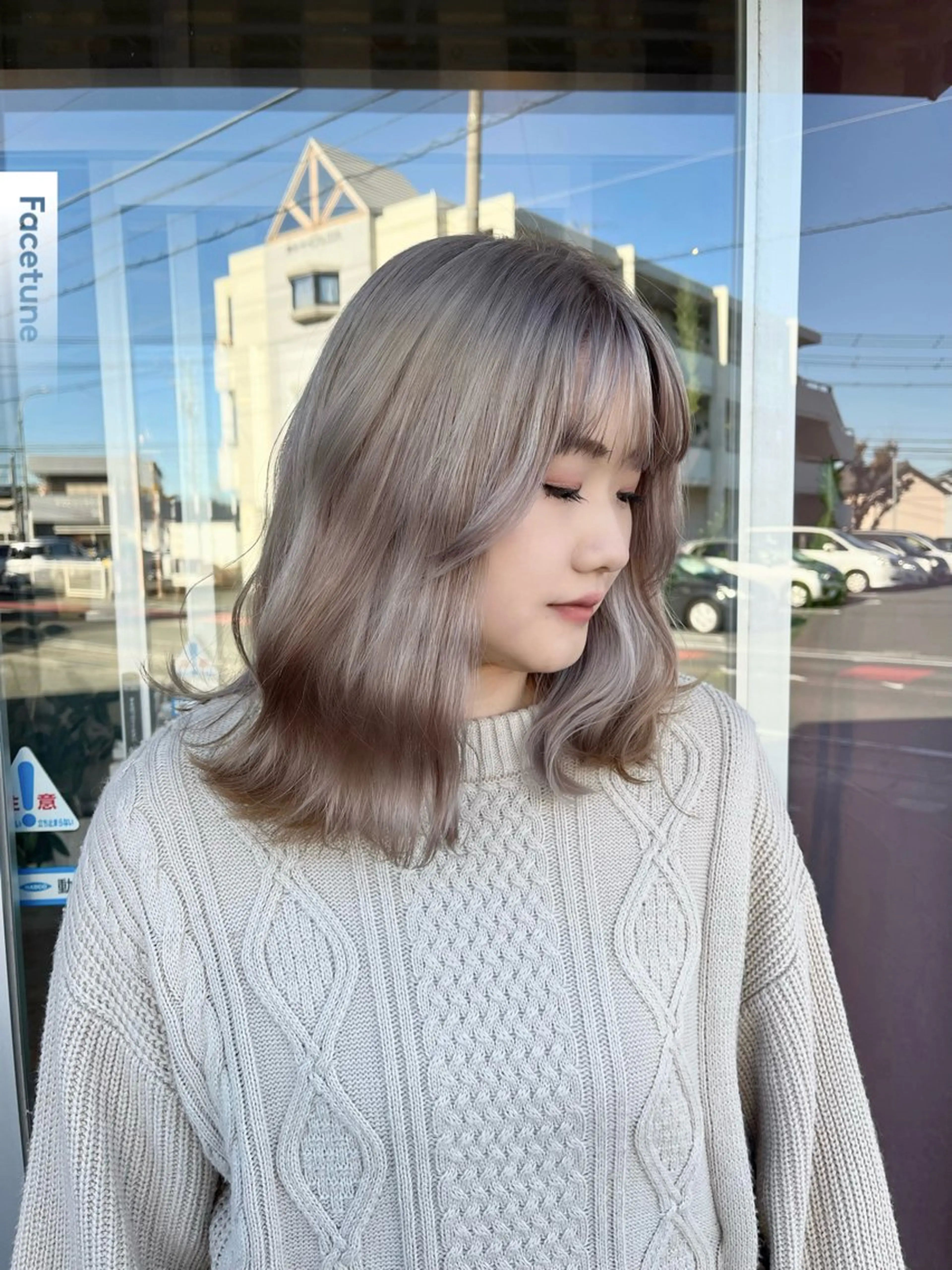 ミディアム カラー フルールドソレイユ所属・♡ナナコ♡ レイヤー/艶髪のヘアスタイル