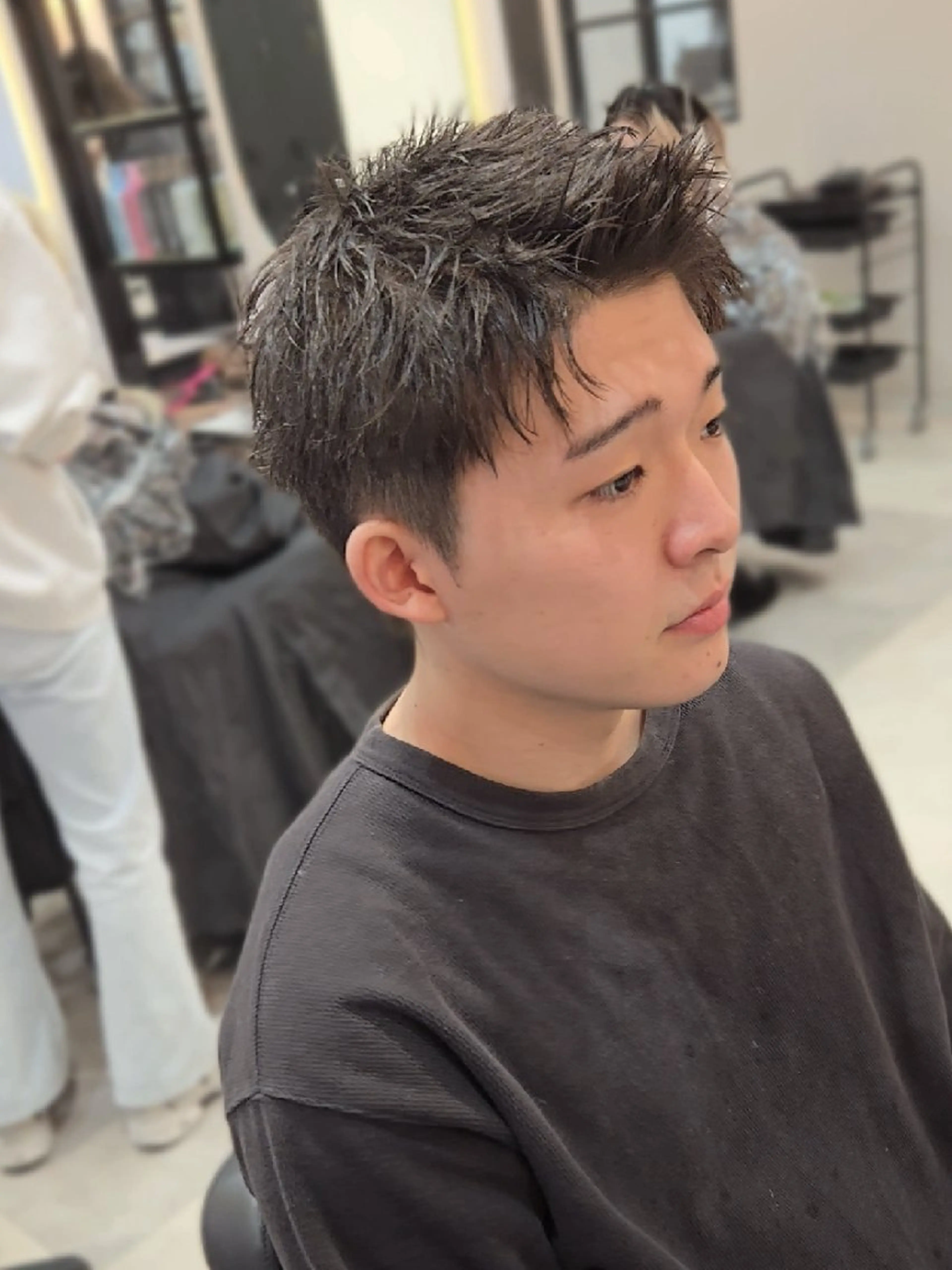 メンズ ショート メンズパーマ スパイキーショート ショートヘア カット ヘアセット Lapis 名古屋駅前店所属・LEN名古屋/パーマ 海外ヘア/メンズ特化のヘアスタイル