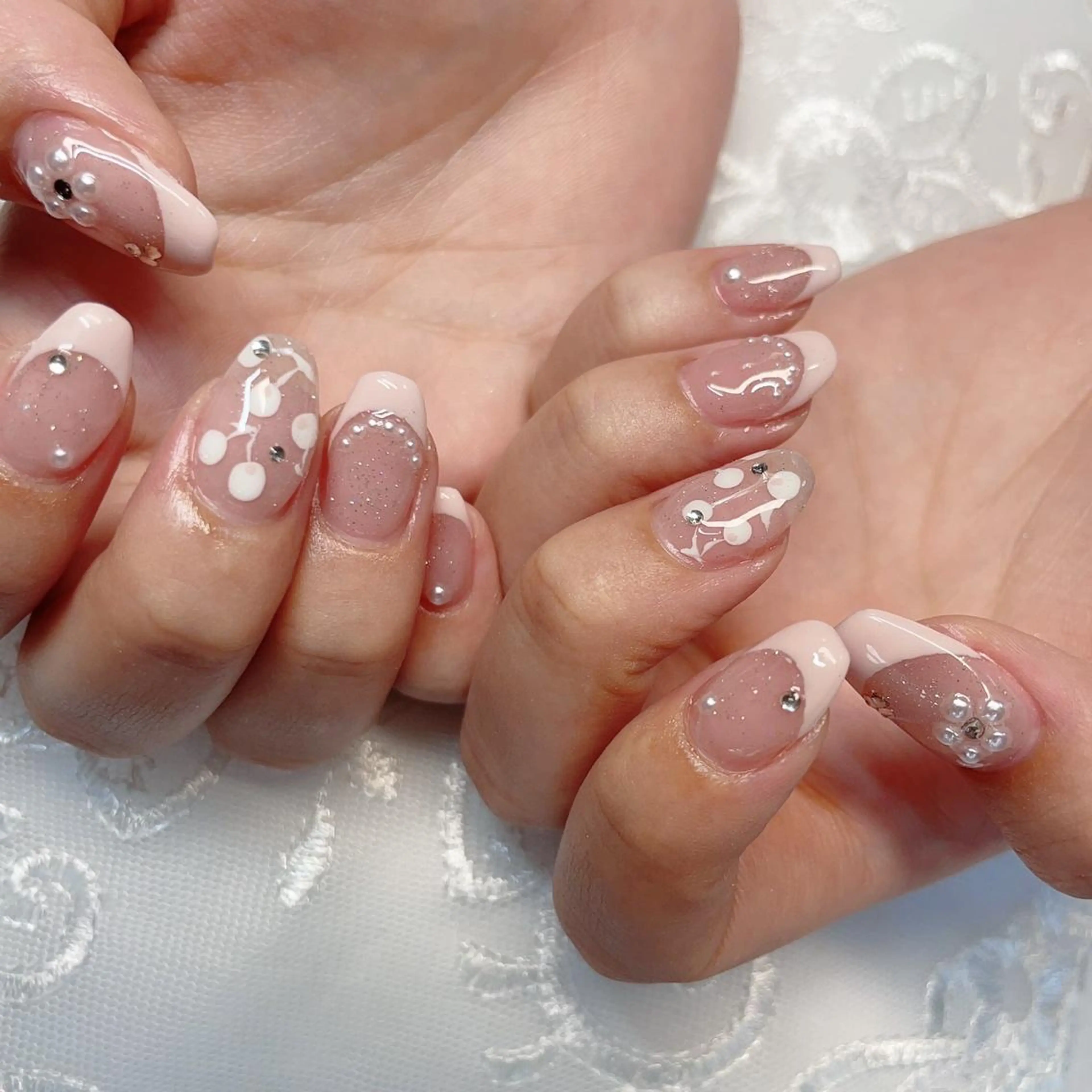 セミロング ハンドネイル ハンドケア 💜MIYA nail川崎店のネイルデザイン