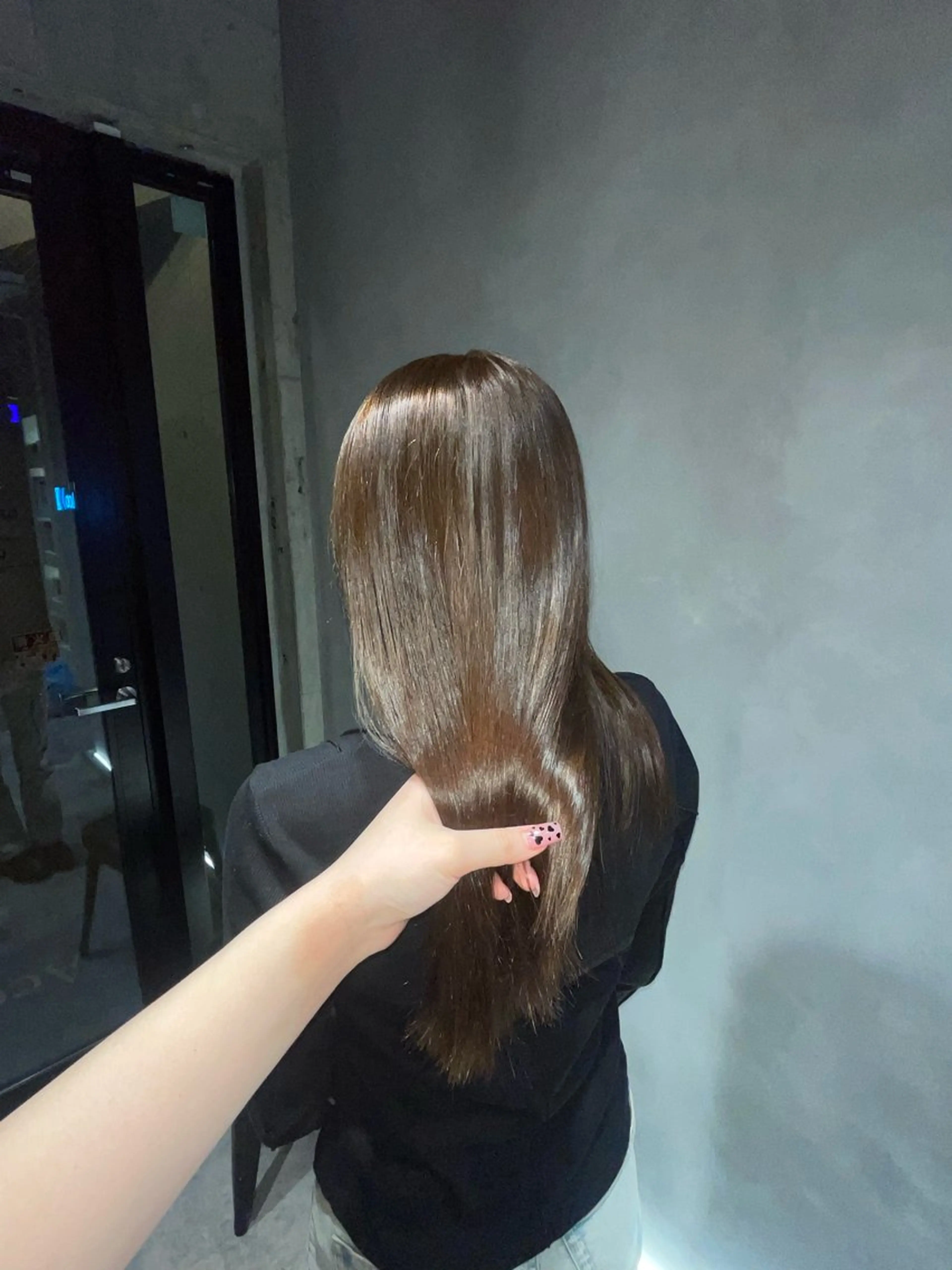 カラー 黒髪 ブリーチ 透明感カラー ブリーチなしカラー ヘアカラー トリートメント 暖色/ハイトーン/ カラー/HBLのヘアスタイル