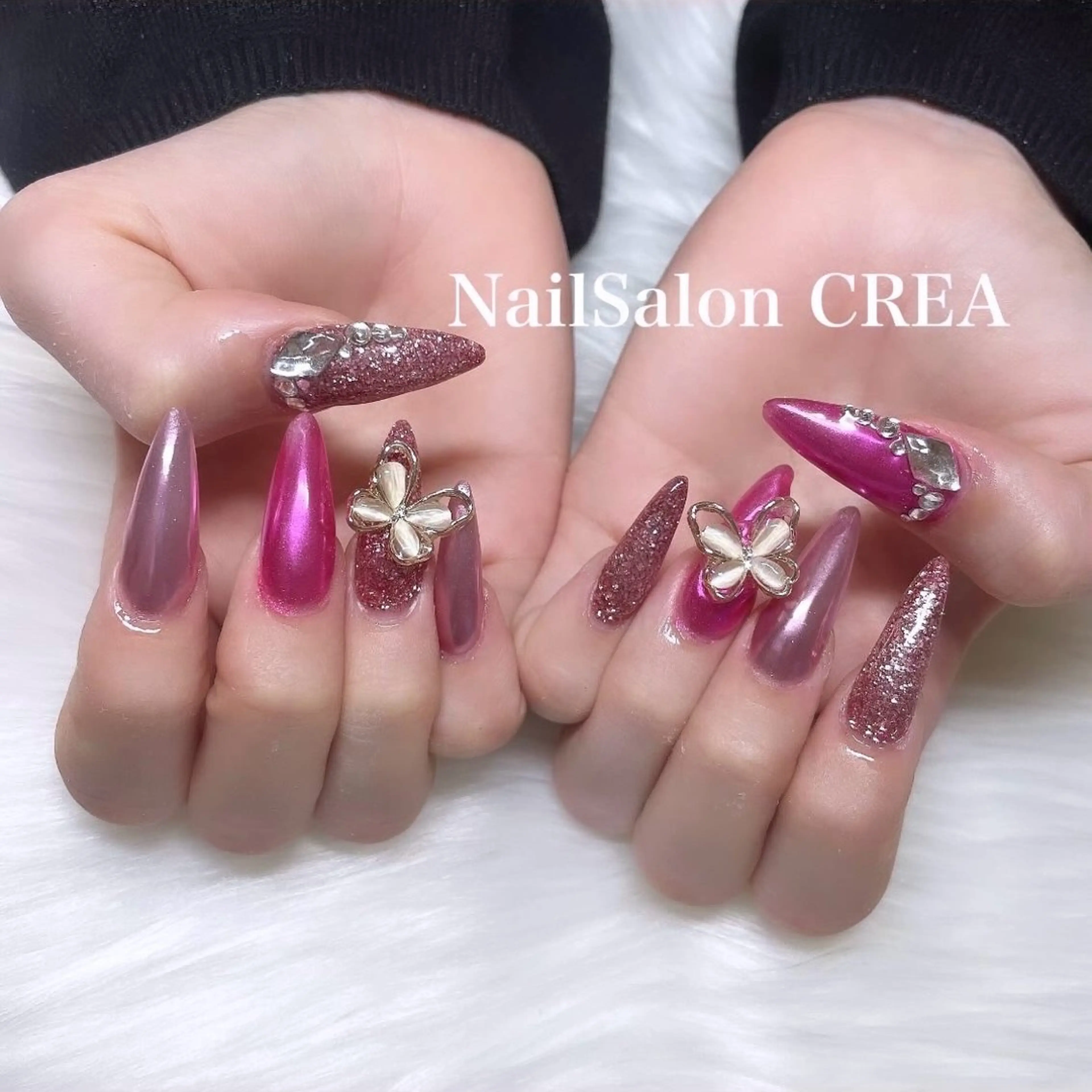 ネイル ミラーネイル ハンドネイル NailSalon CREAのネイルデザイン