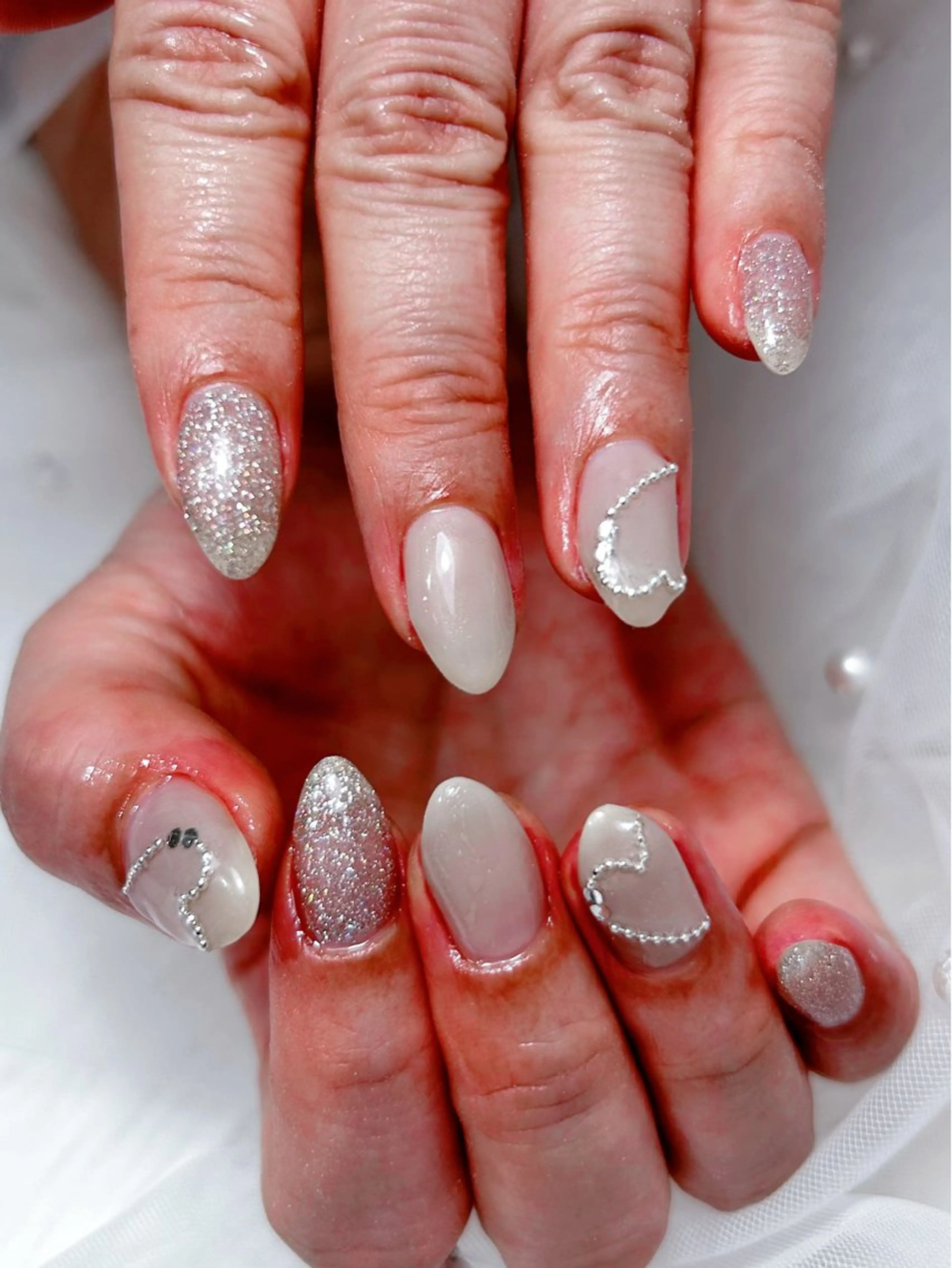 ネイル アートネイル 桜ネイル フレンチネイル ガラスフレンチ グラデーション 🌈 Laule'aのネイルデザイン